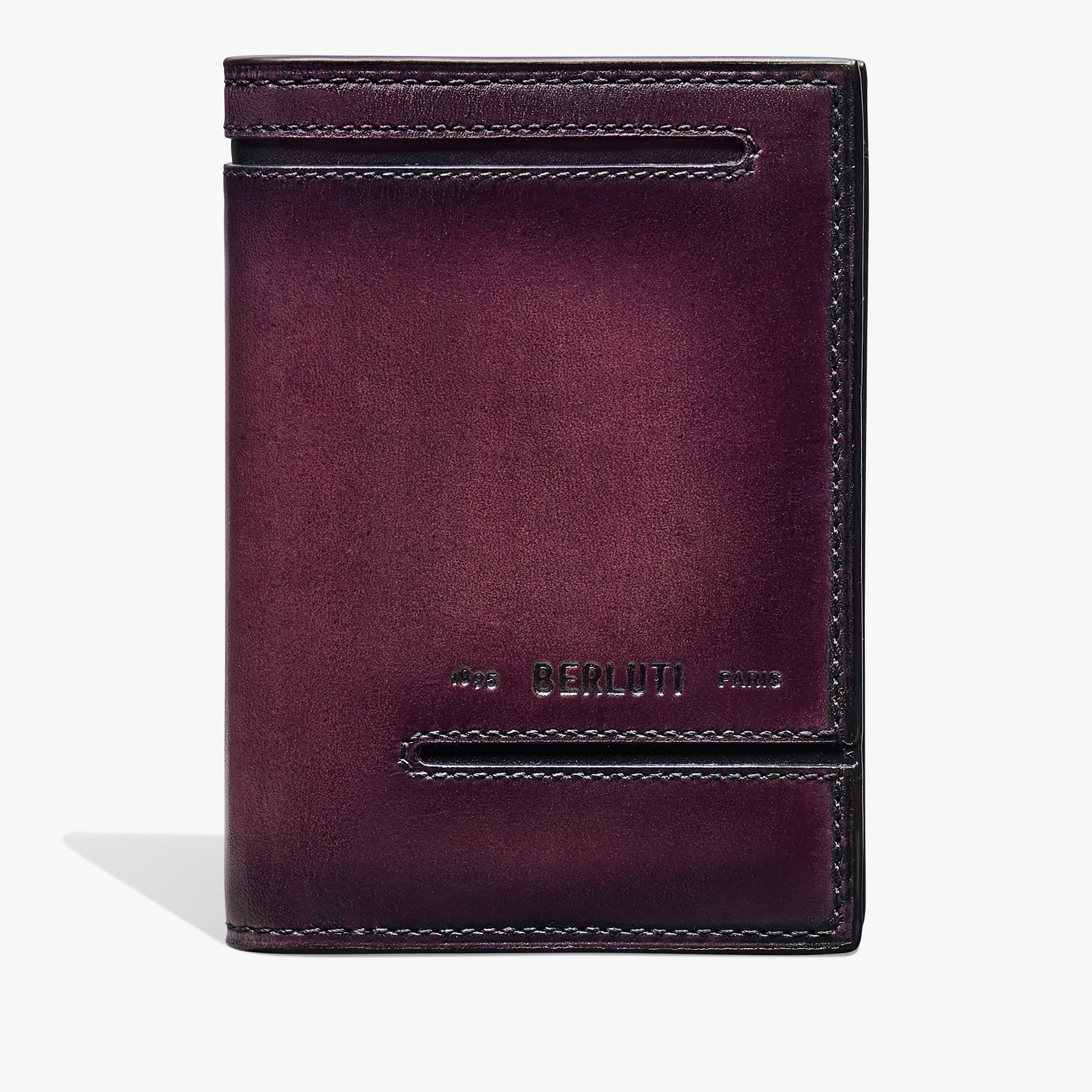 Jagua Leather Card Holder, GRAPES, hi-res