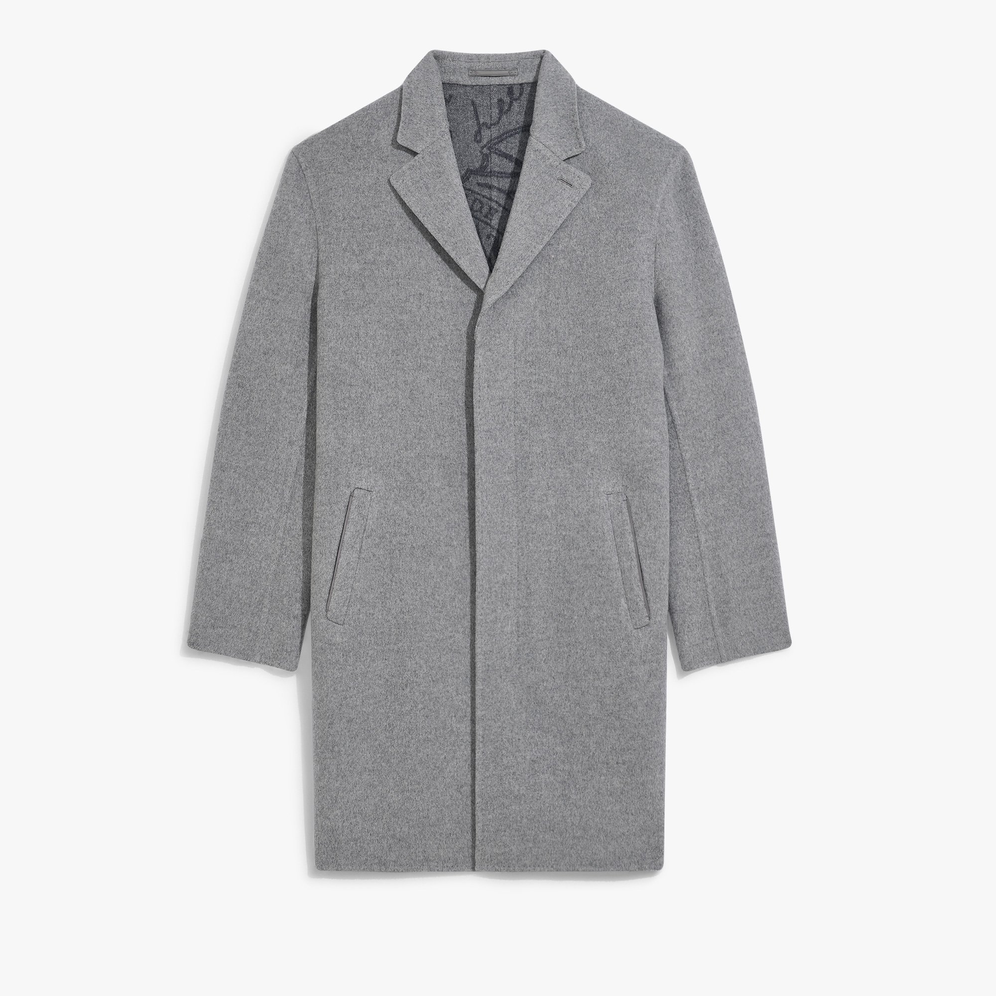 Manteau en Laine et Cachemire Double Face, GREY/ INTERNAL GIANT SCRITTO, hi-res