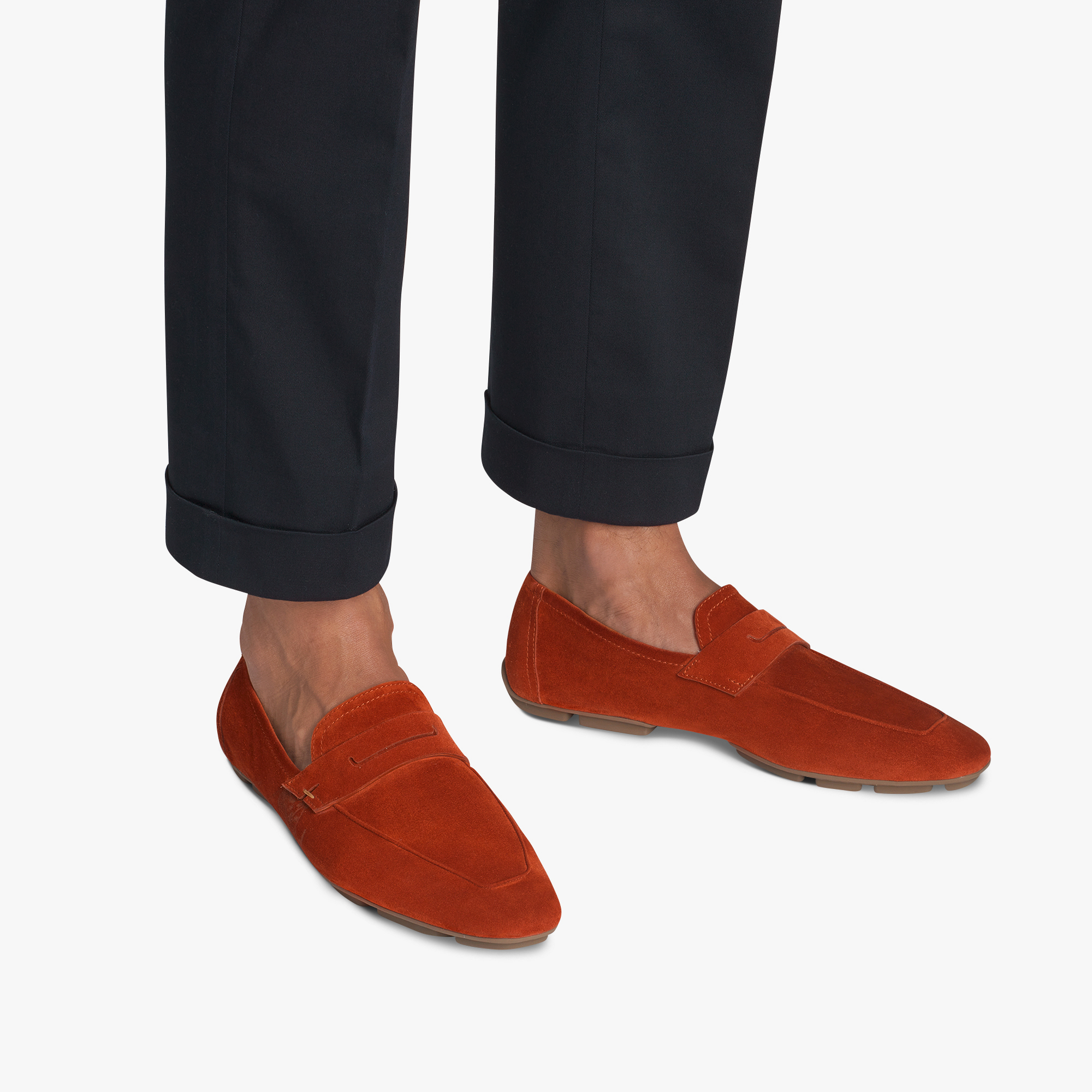 Lorenzo Drive Scritto Camoscio Leather Loafer