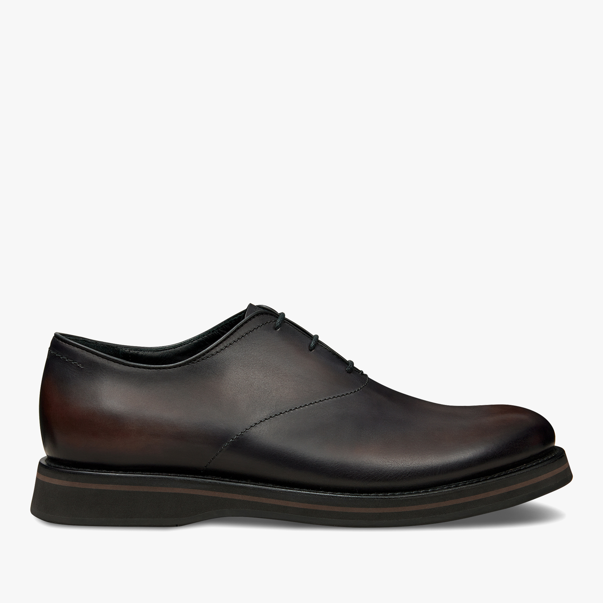 Alessio Leather Oxford, CHARCOAL BROWN, hi-res
