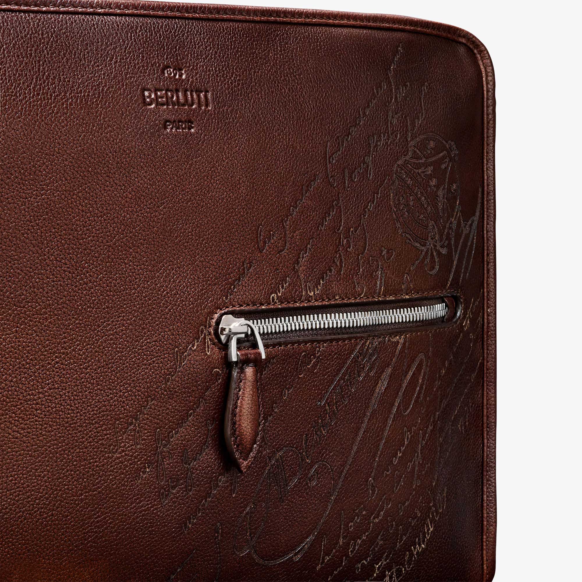 Journalier XL Scritto Leather Messenger