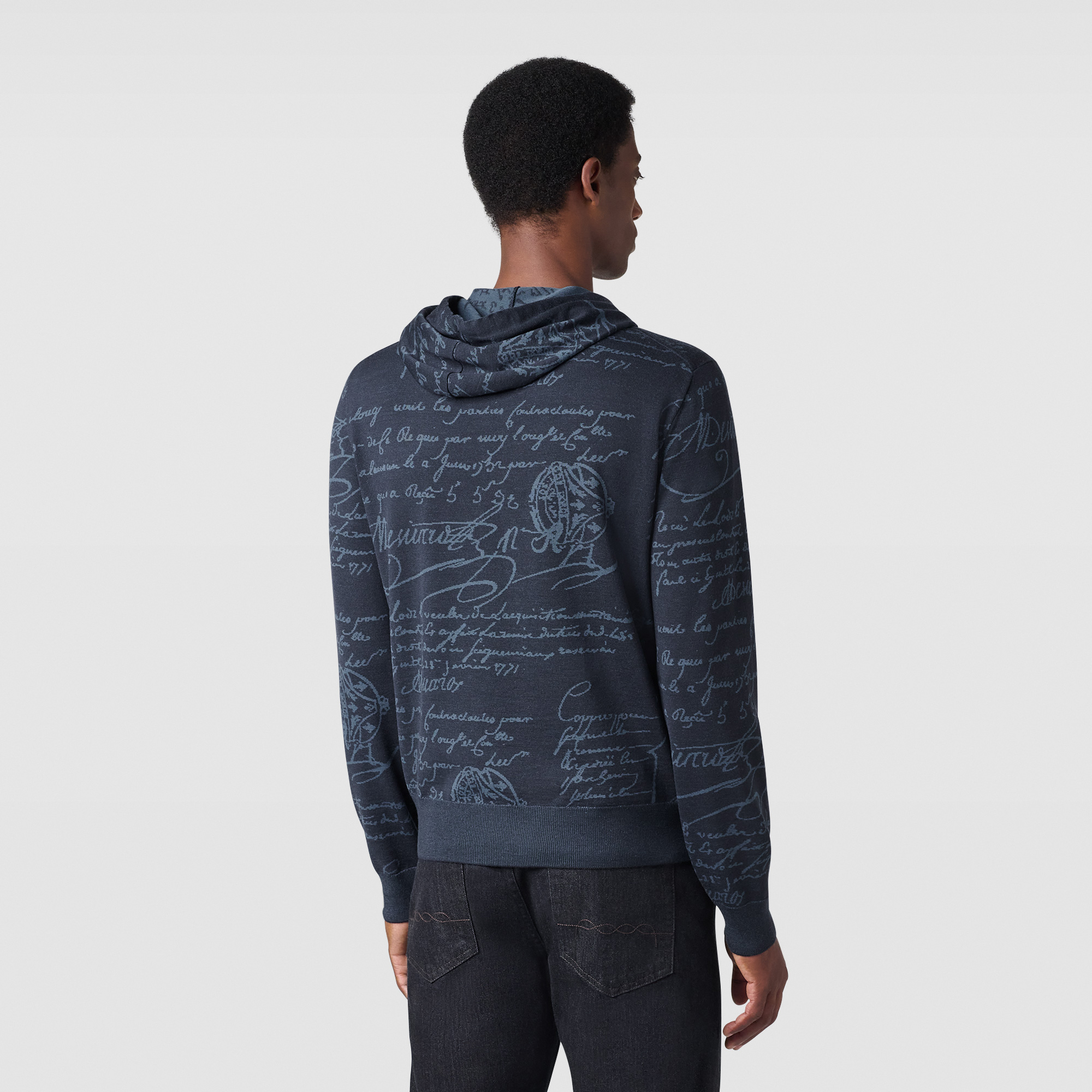 【BERLUTI】スクリット ジップ フーディ 長袖 スクリット ジップアップ パーカー | ベルルッティ JP