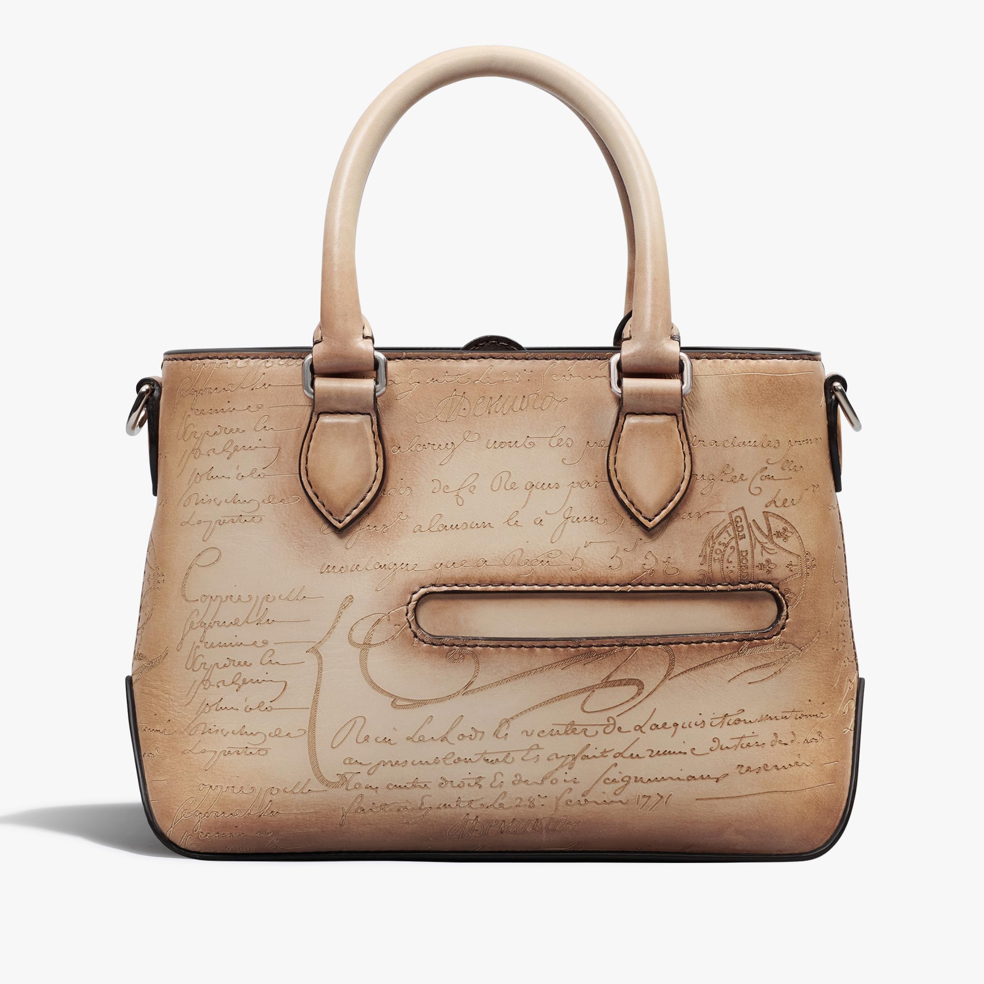 Toujours Gulliver Scritto Leather Messenger, OSSO, hi-res