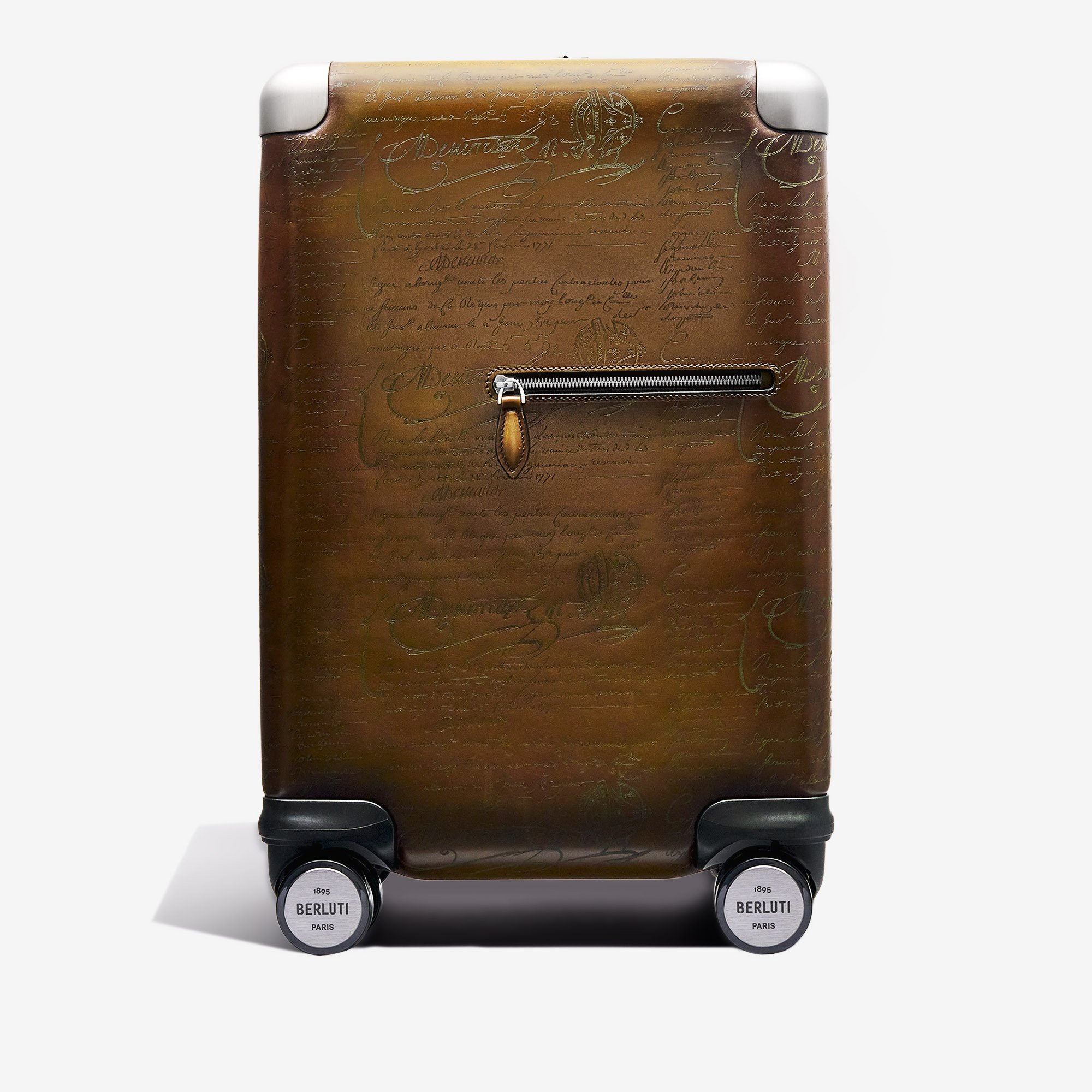 Formula 1005 Scritto Leather Rolling Suitcase, JUNGLE GREEN, hi-res