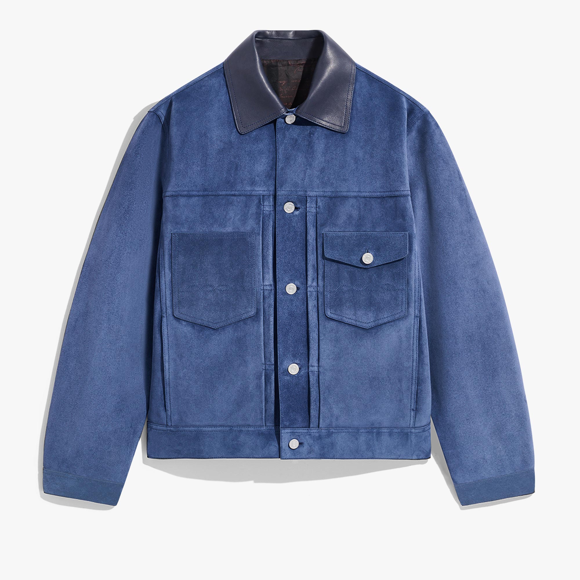 Suede Denim Jacket, ESSENTIAL BLUE, hi-res