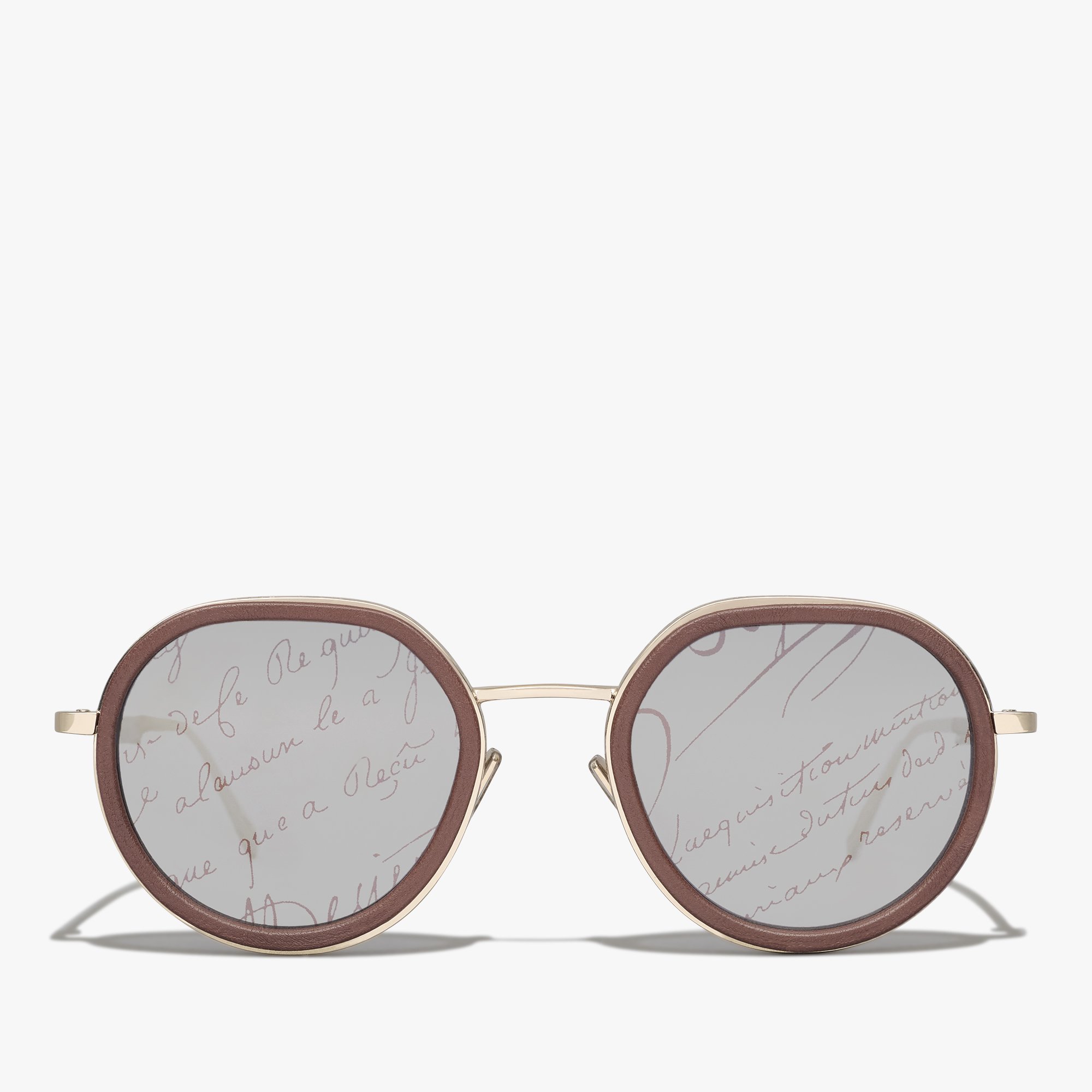 Lunettes De Soleil Centaury En Métal Et Cuir, BROWN + BRONZE, hi-res