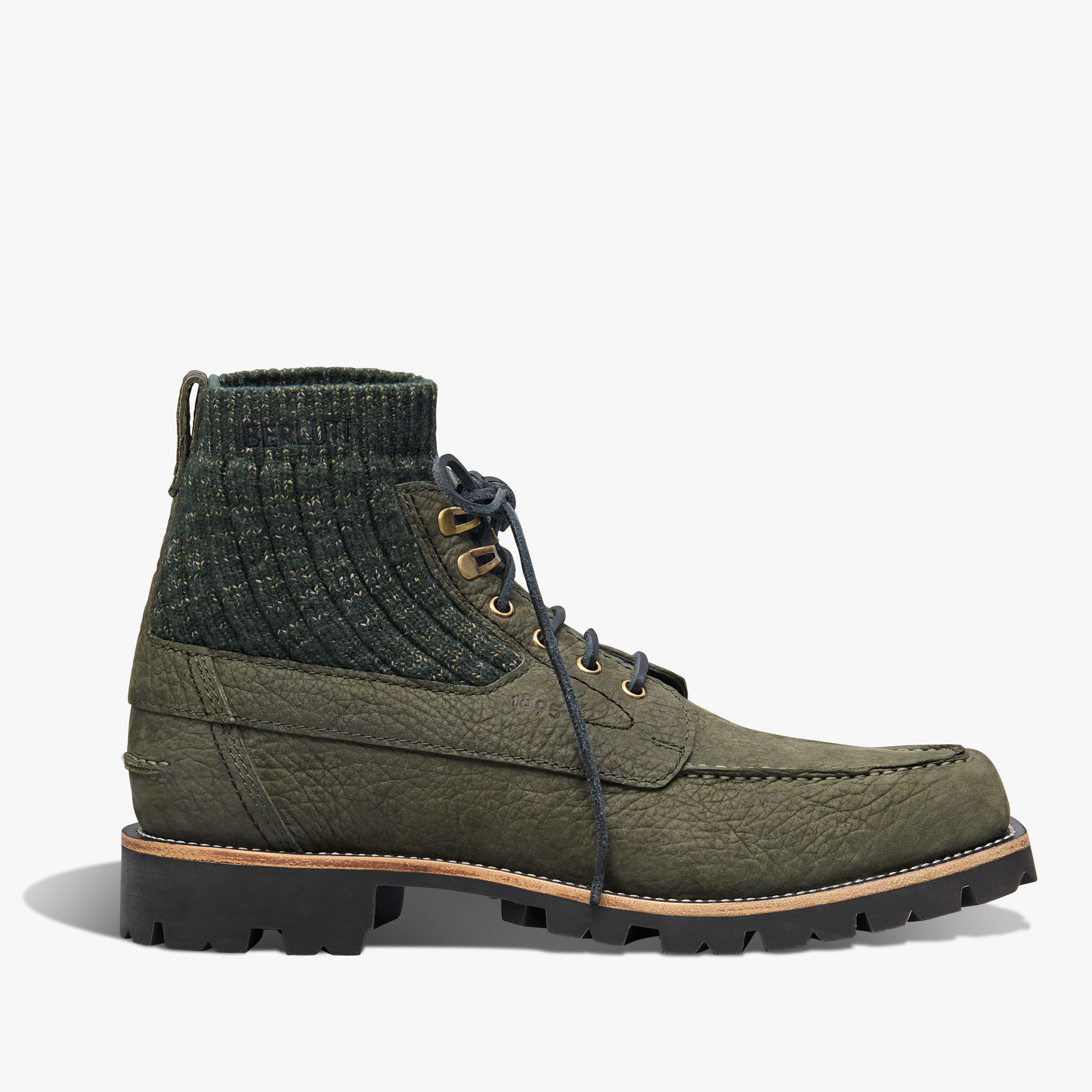 Grand Chemin Nubuck Leather Boot, FORREST GREEN, hi-res