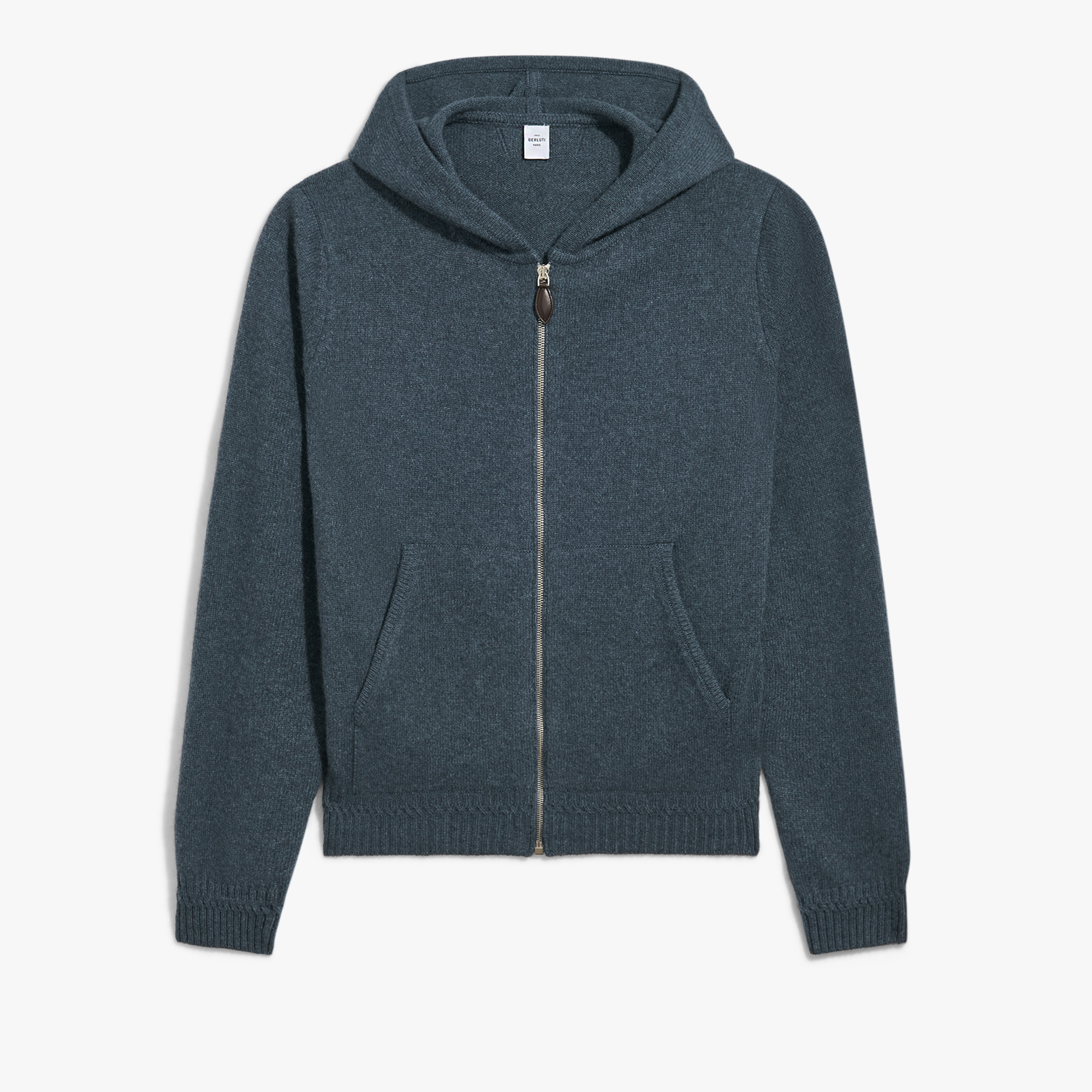 Classic Cashmere Zip-up Hoodie, DEEP EMRALD BLUE, hi-res