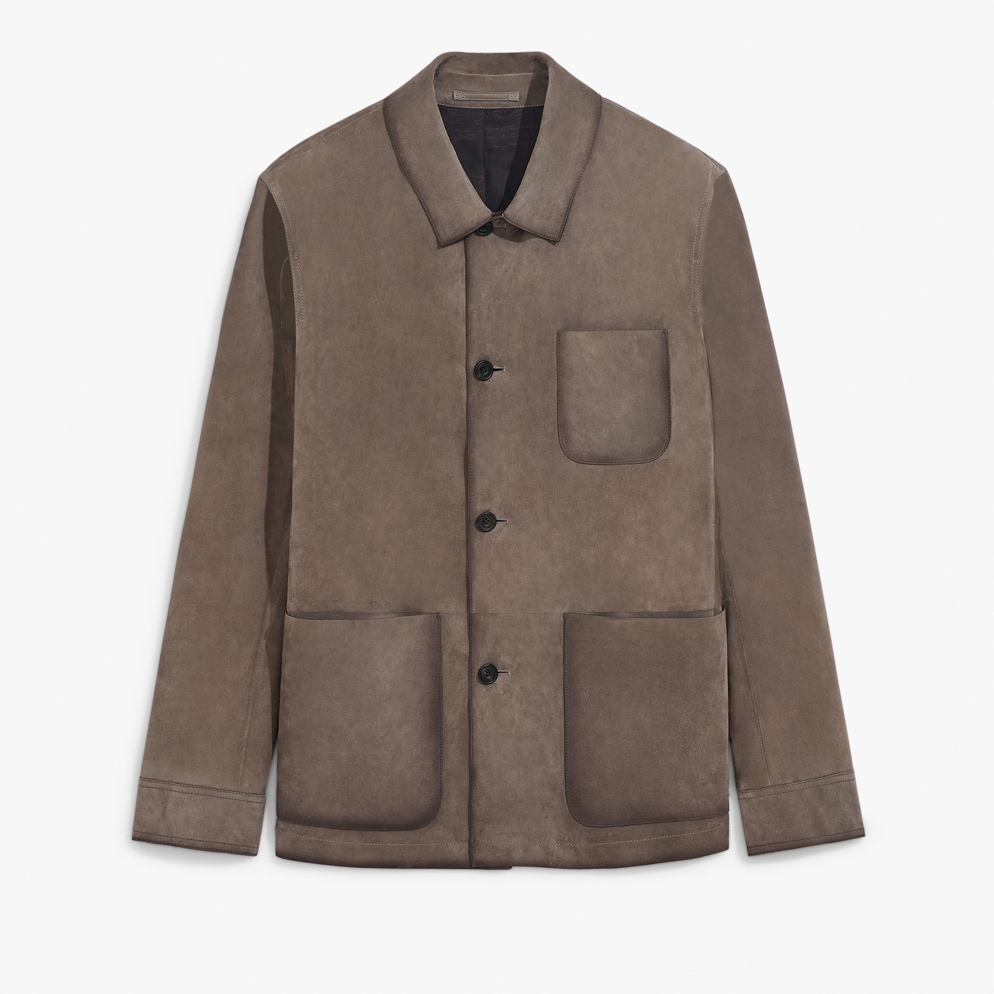 Veste en Suede Effet Patiné, MOSS, hi-res