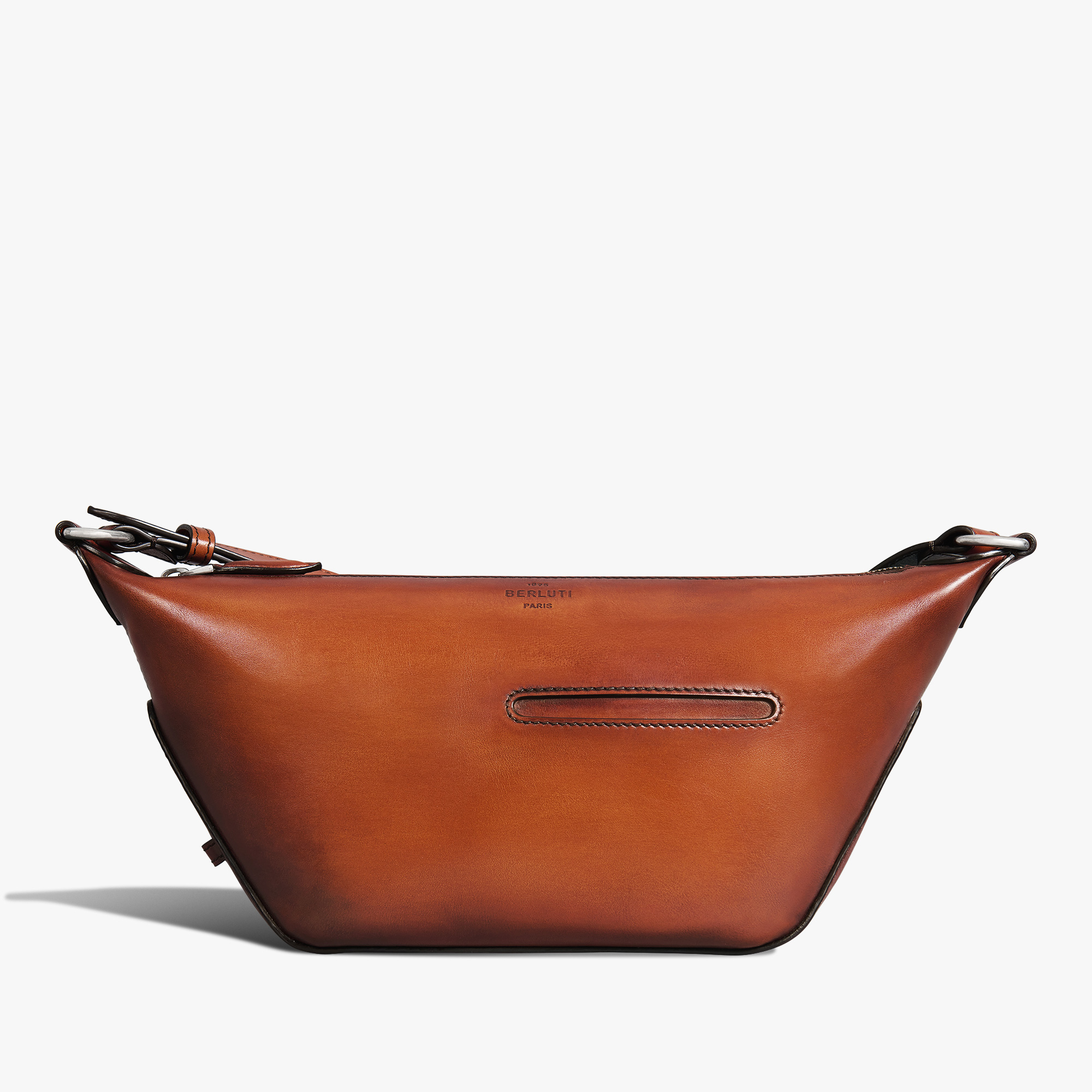 Toujours Soft Zipped Hobo Xs Leather Messenger, ARANCIO VERMIGLIO, hi-res