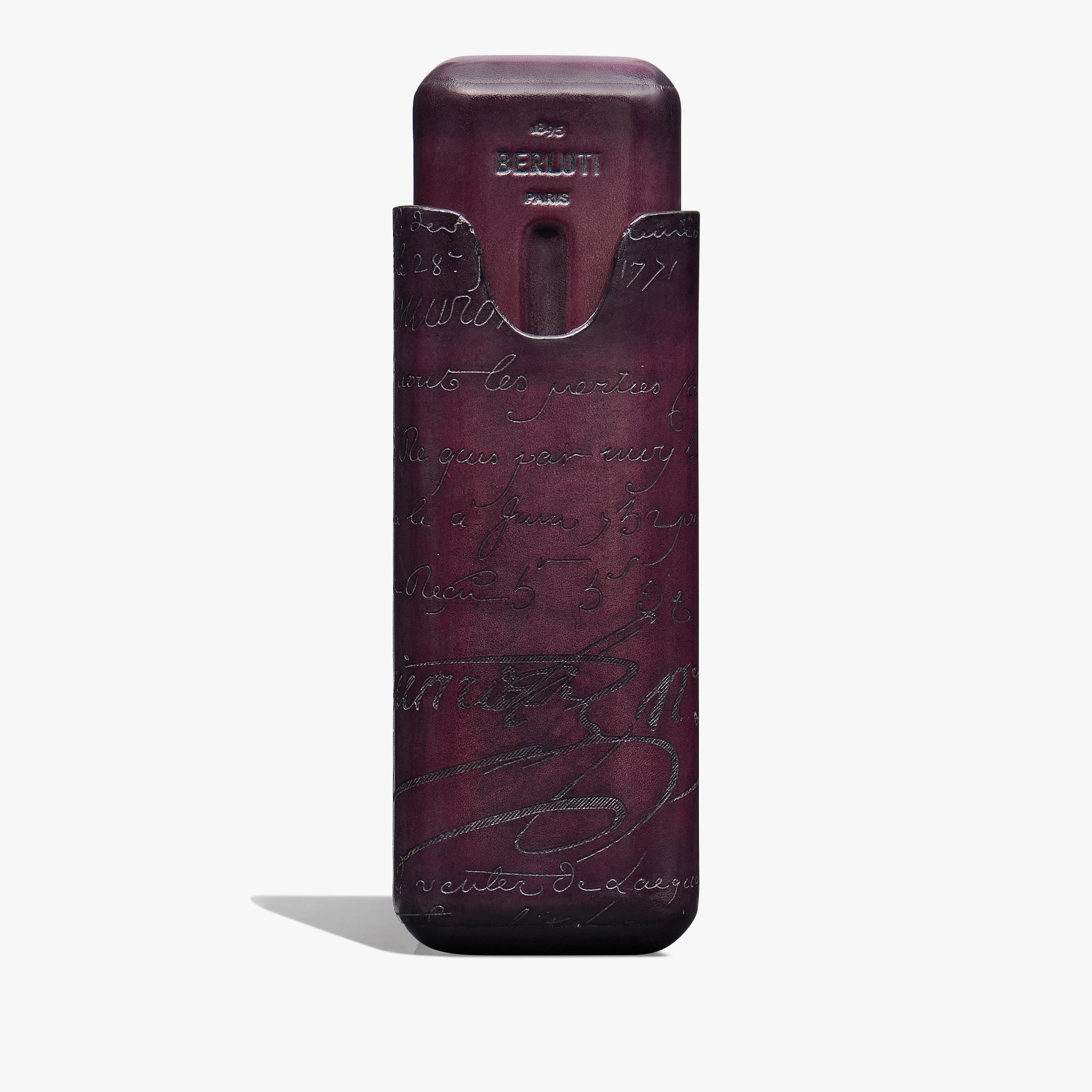Cigar Case 2 Scritto Leather, GRAPES, hi-res