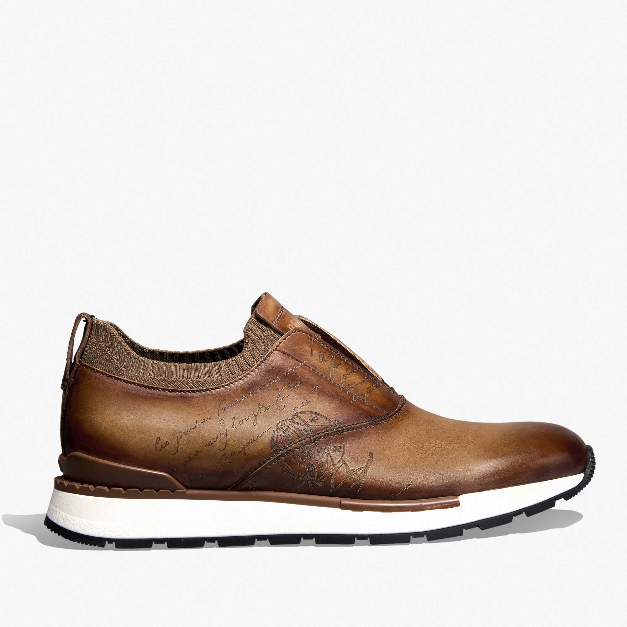 Slip On Sneaker Fast Track En Cuir Et Maille, CACHEMIRE, hi-res
