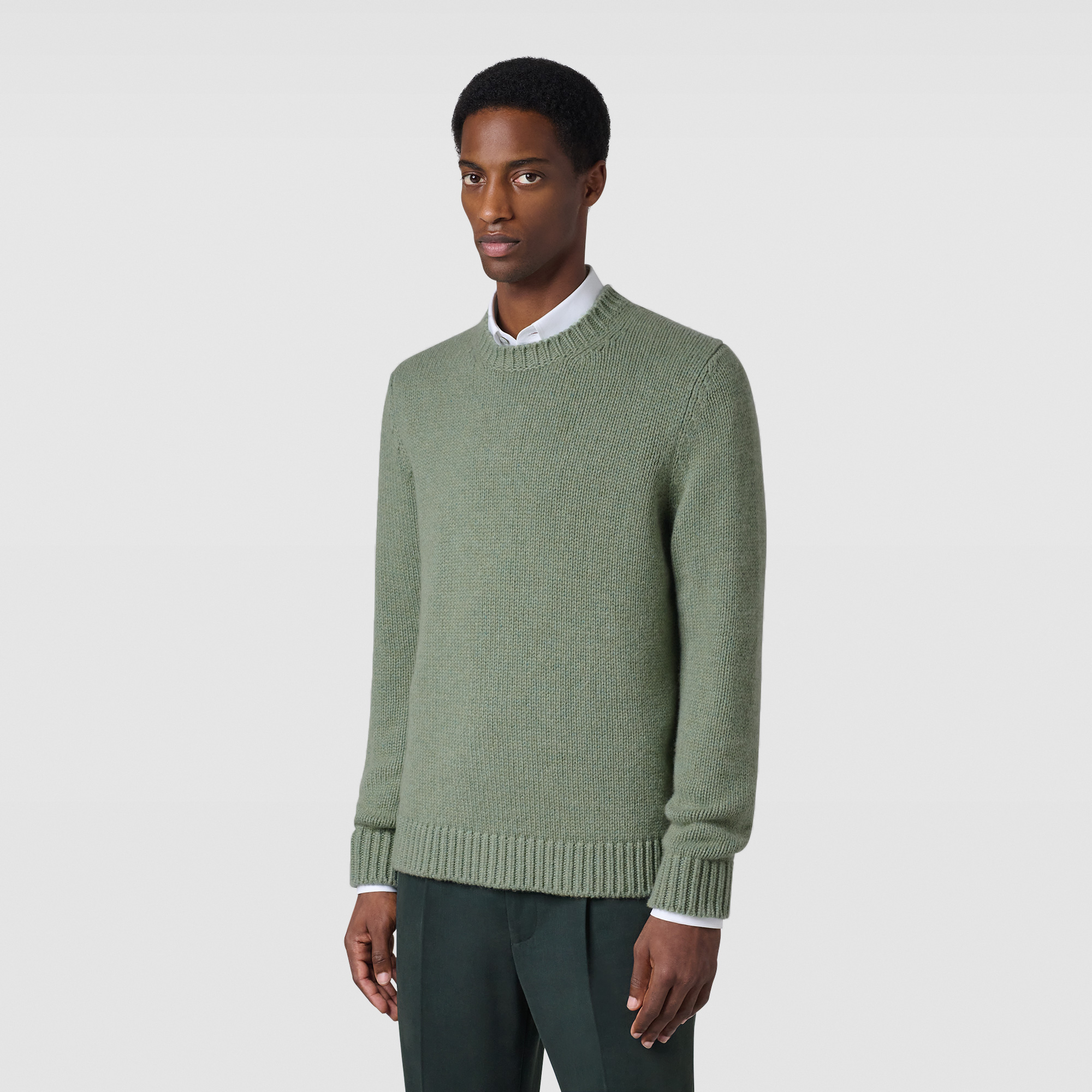 【BERLUTI】Thabor 刺繍入り クルーネック カシミアセーター BERLUTI】Thabor 刺繍入り クルーネック カシミアセーター
