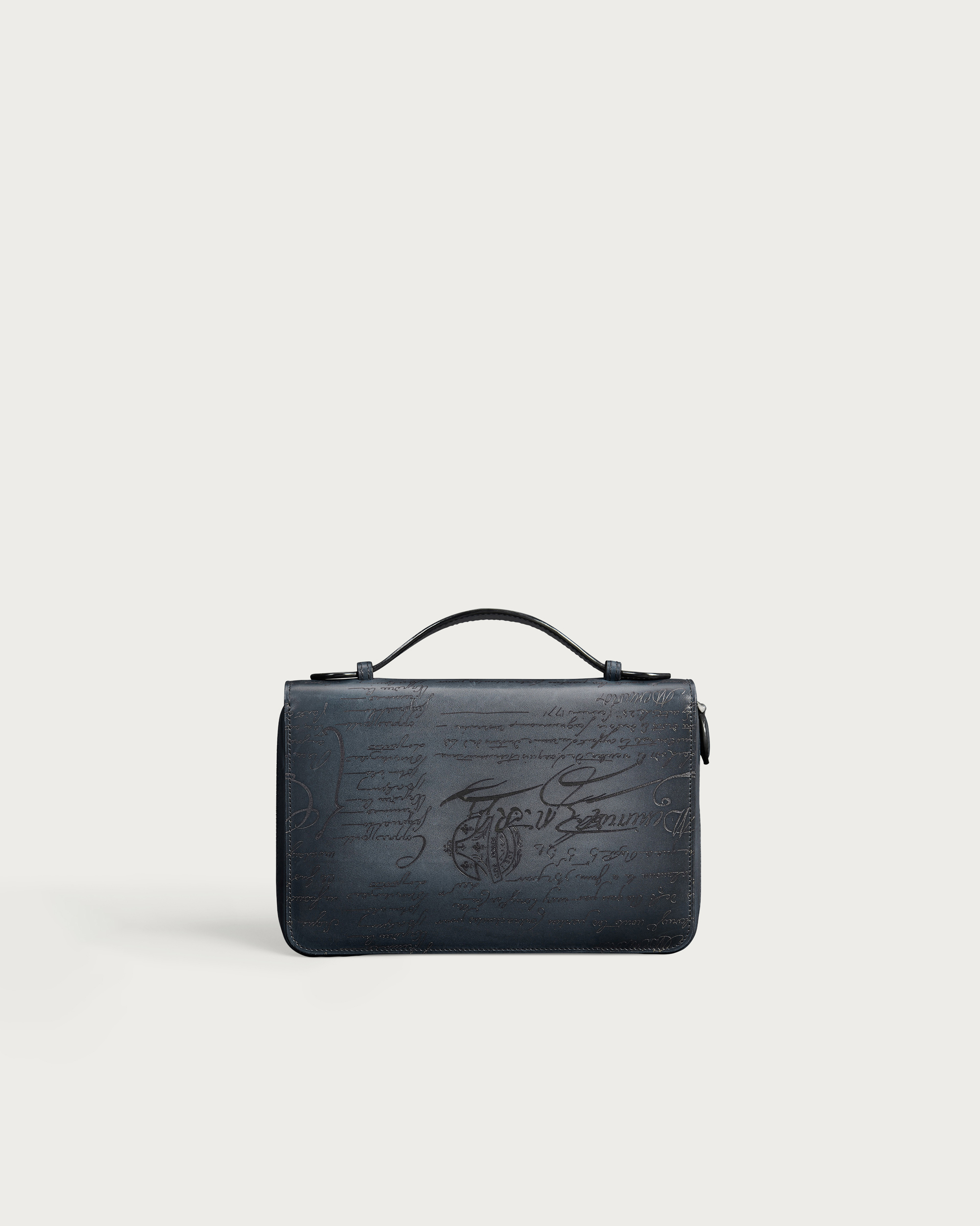 BERLUTI ブラックレザーケース Itauba Wide Zipped Pouch | Berluti SA