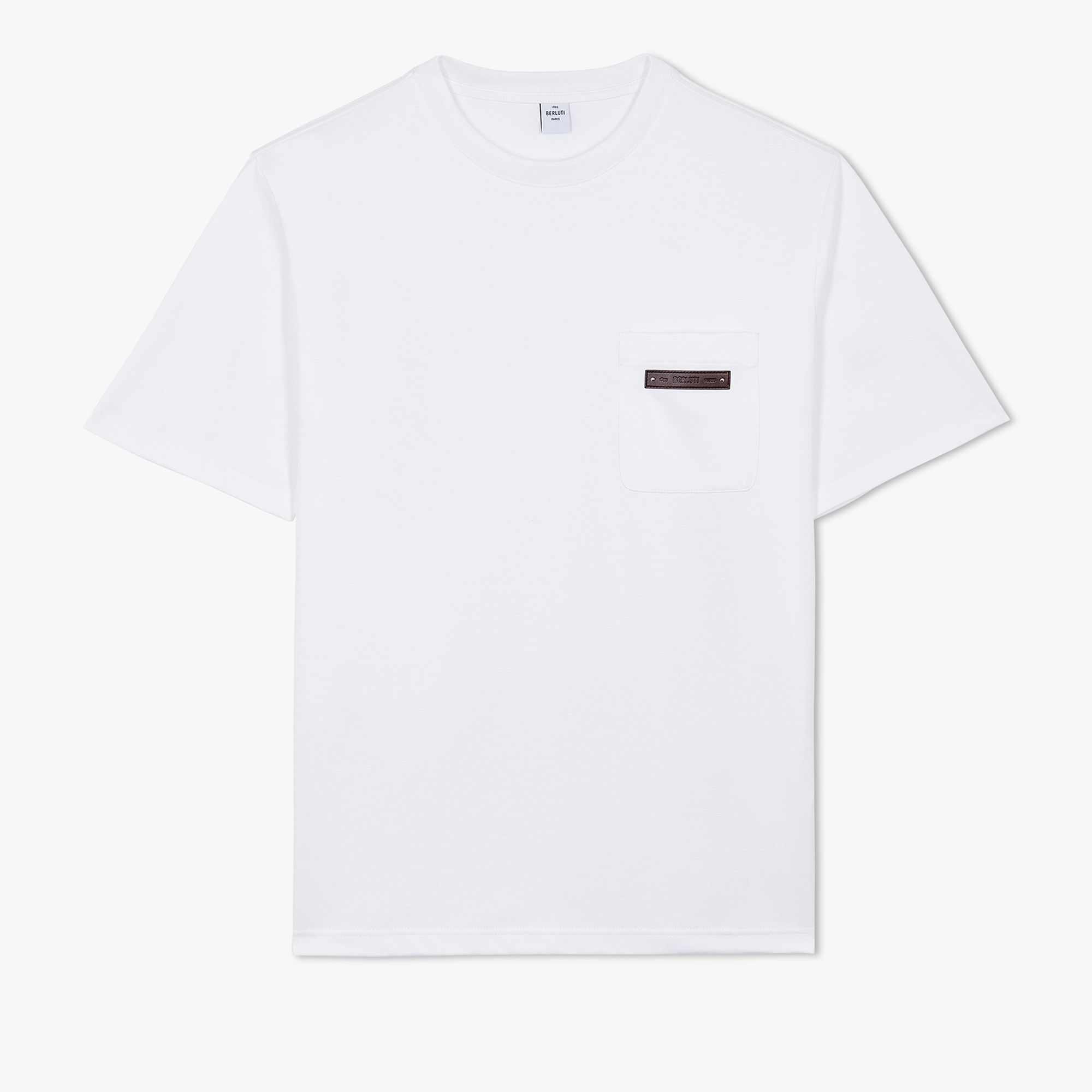 Leather Tag T-Shirt, BLANC OPTIQUE, hi-res