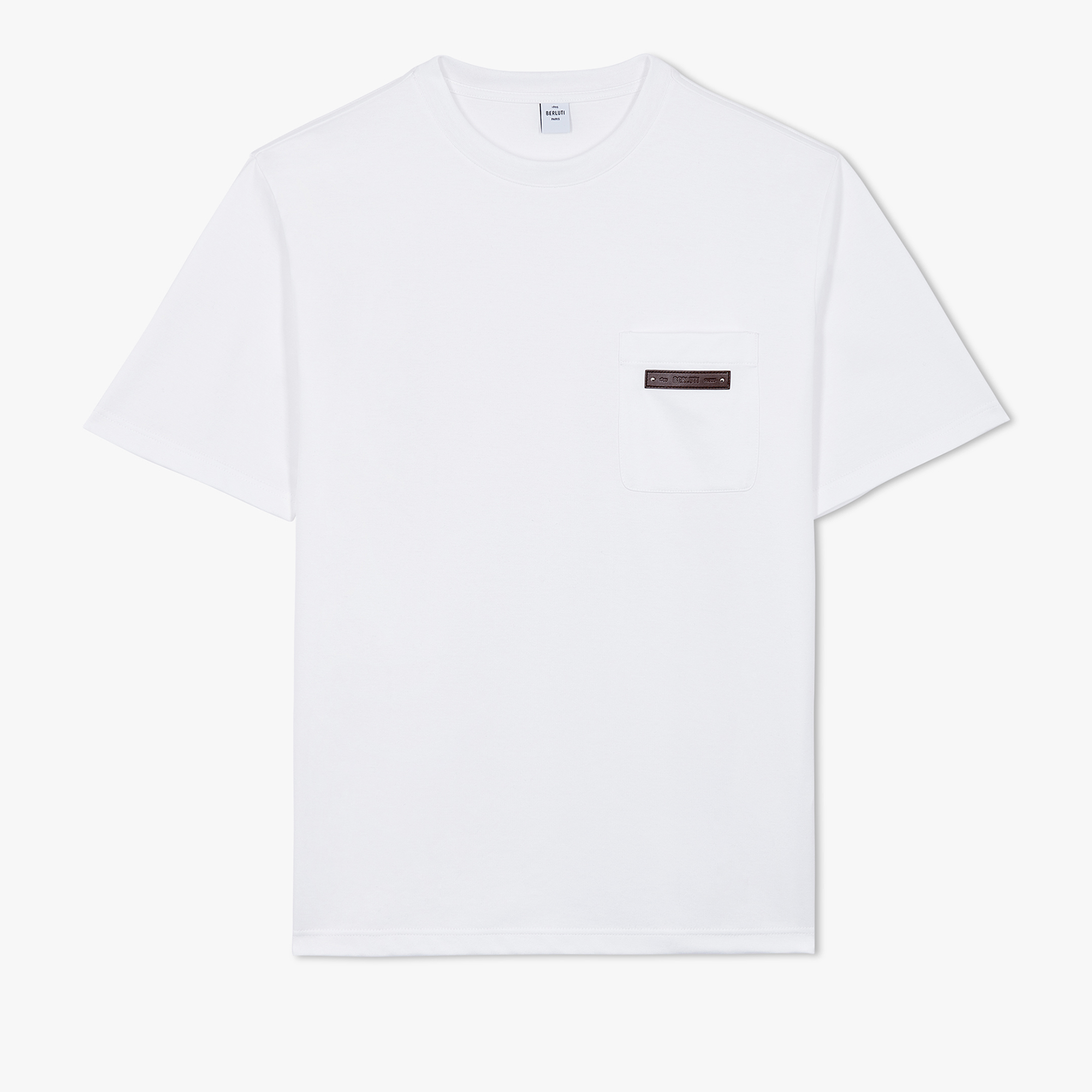 T-Shirt Avec Détails En Cuir, BLANC OPTIQUE, hi-res