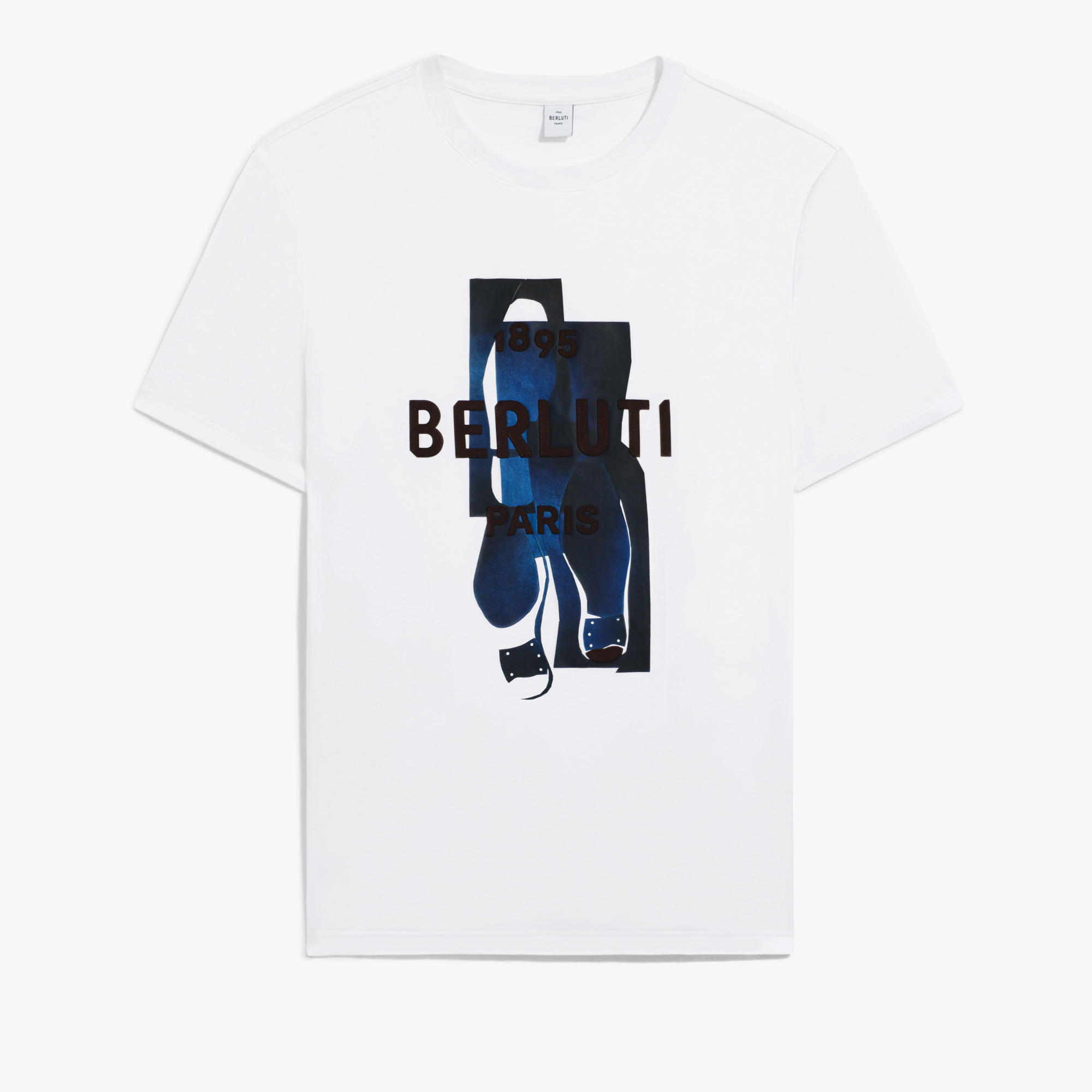 Berluti Artwork T-shirt, OPTIC WHITE/ MARINE, hi-res