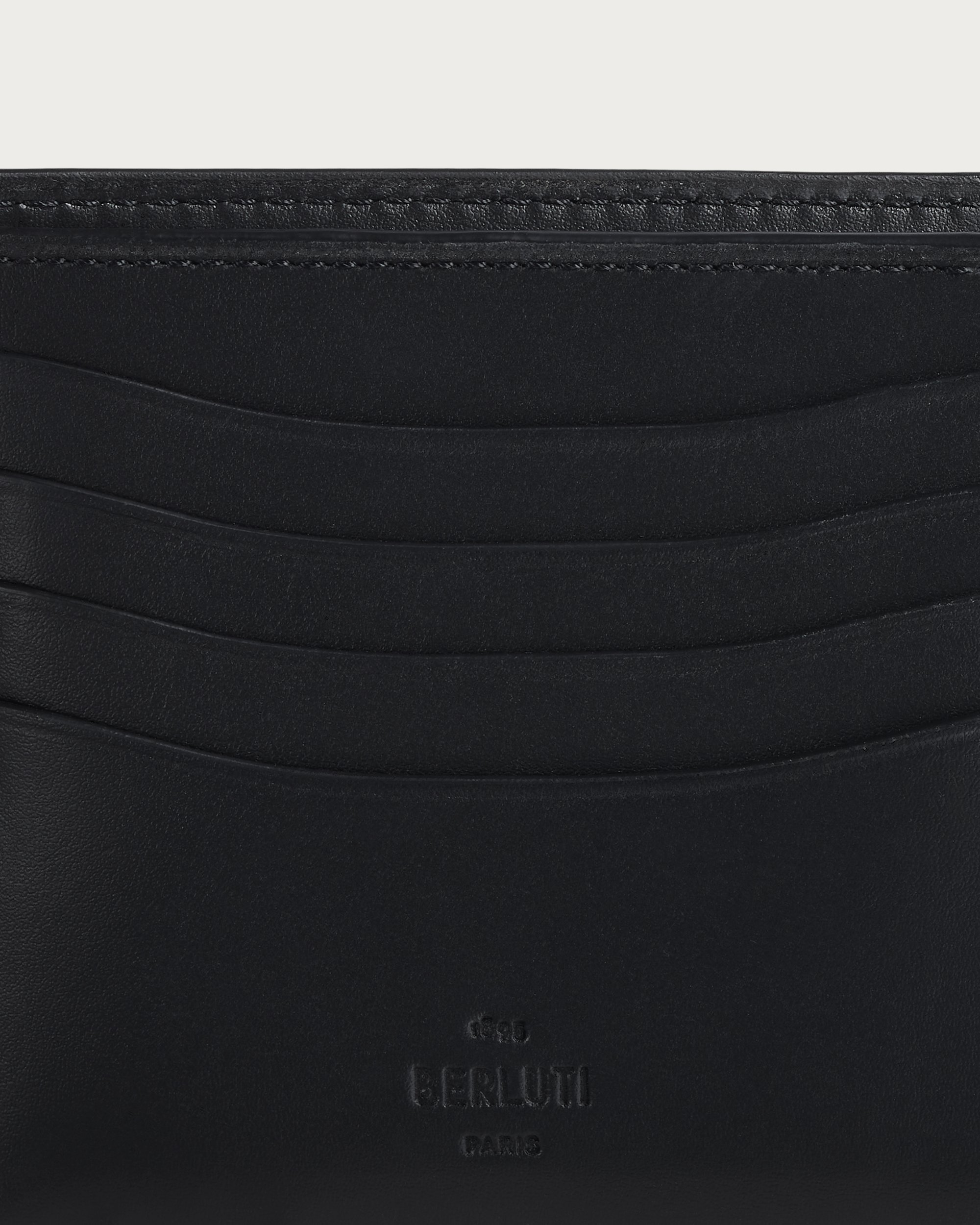 【新品未使用】BERLUTI マコレ レザーウォレット stone denim BERLUTI】マコレ 2in1 スクリットレザー ウォレット (Berluti