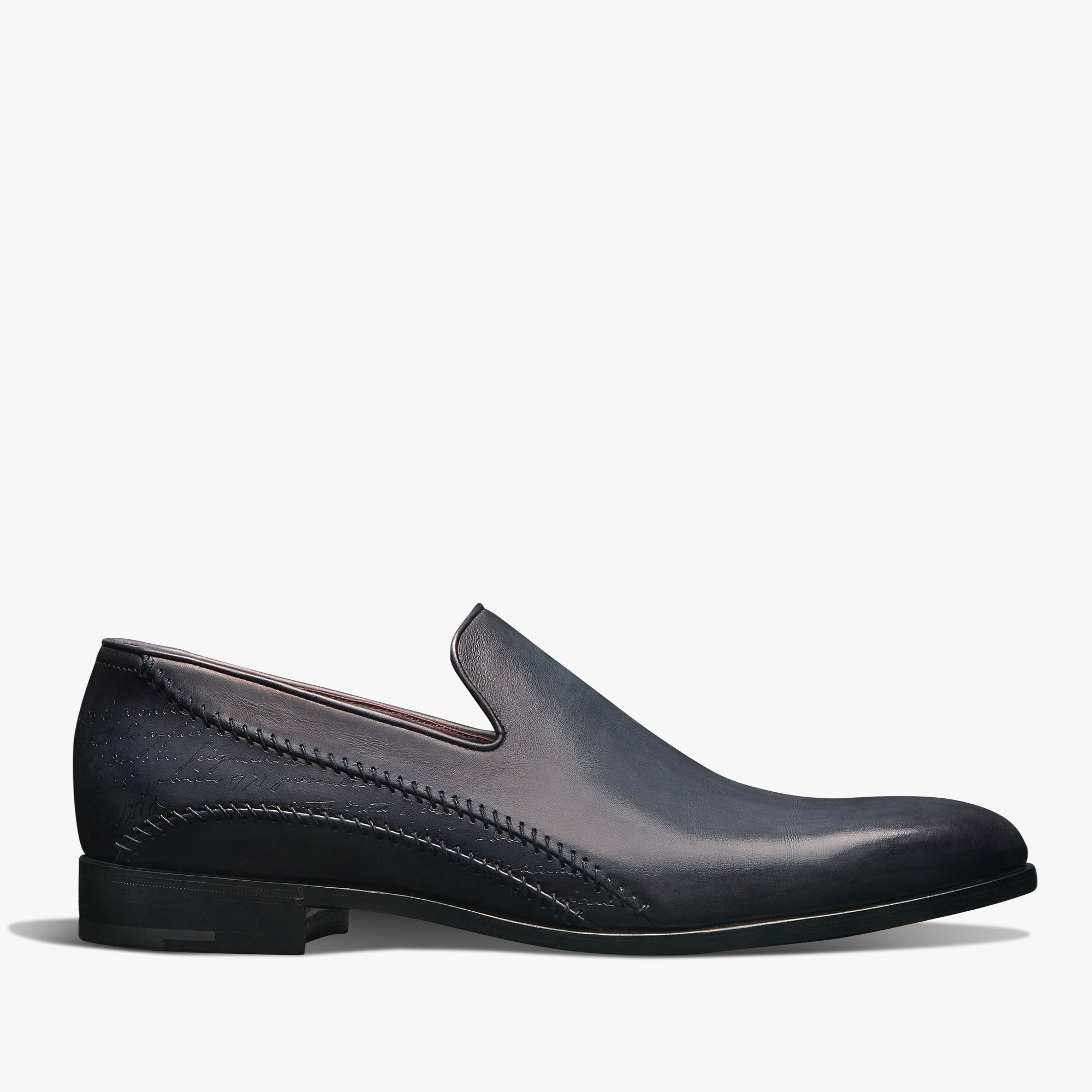 Rapiécé-Reprisé Scritto Leather Slipper, LUNA PIENA, hi-res