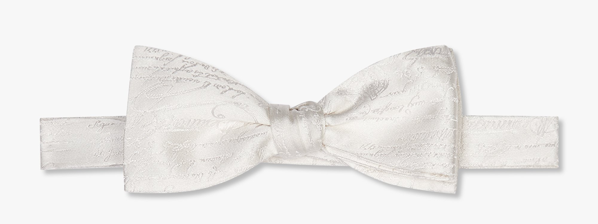 White silk bow tie clearance