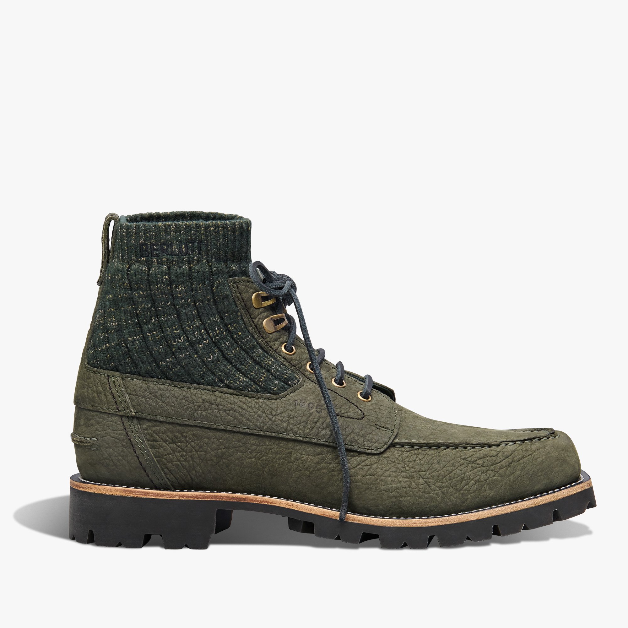 Grand Chemin Nubuck Leather Boot, FORREST GREEN, hi-res