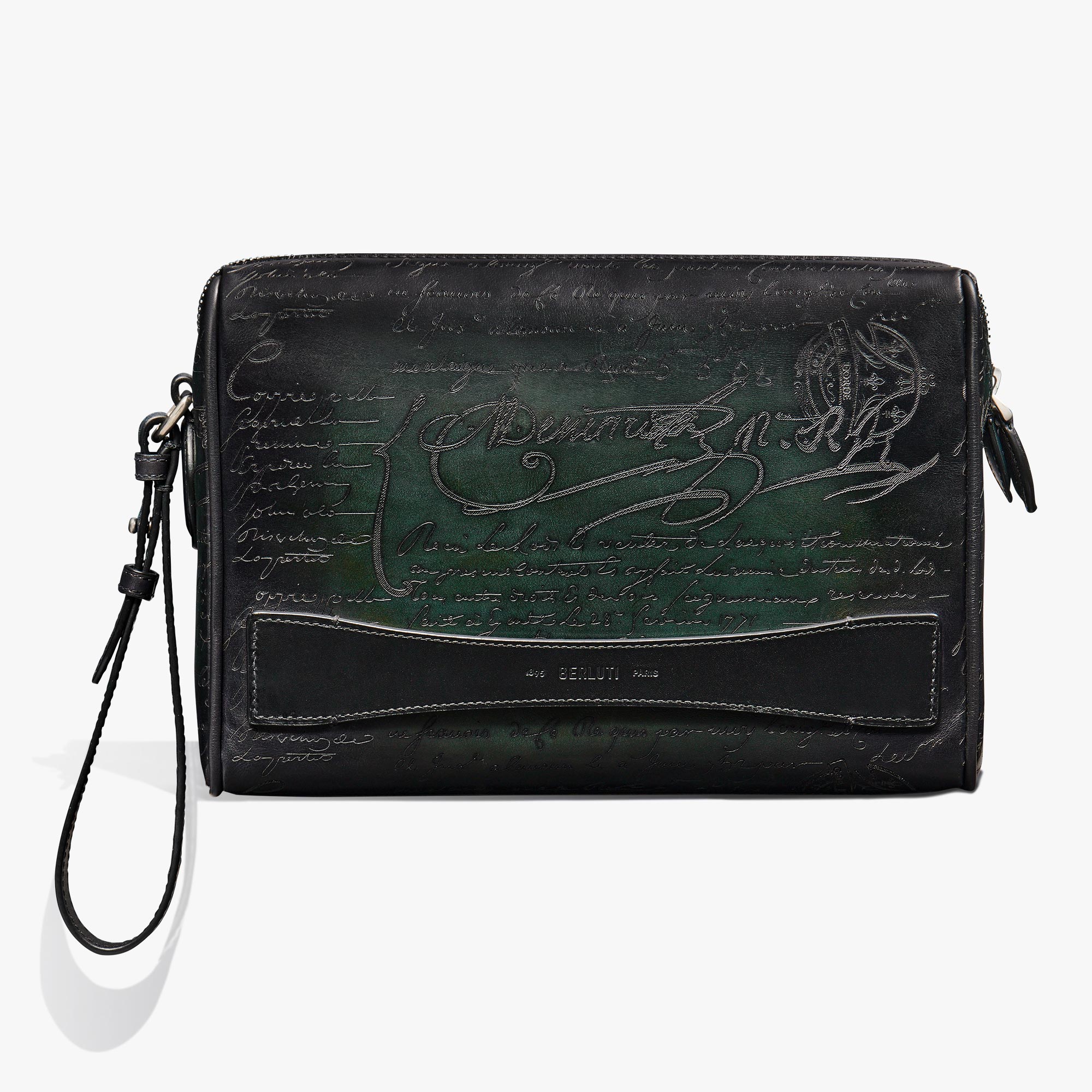 Pochette Zippée Rosewood En Cuir Scritto, OPUNTIA, hi-res