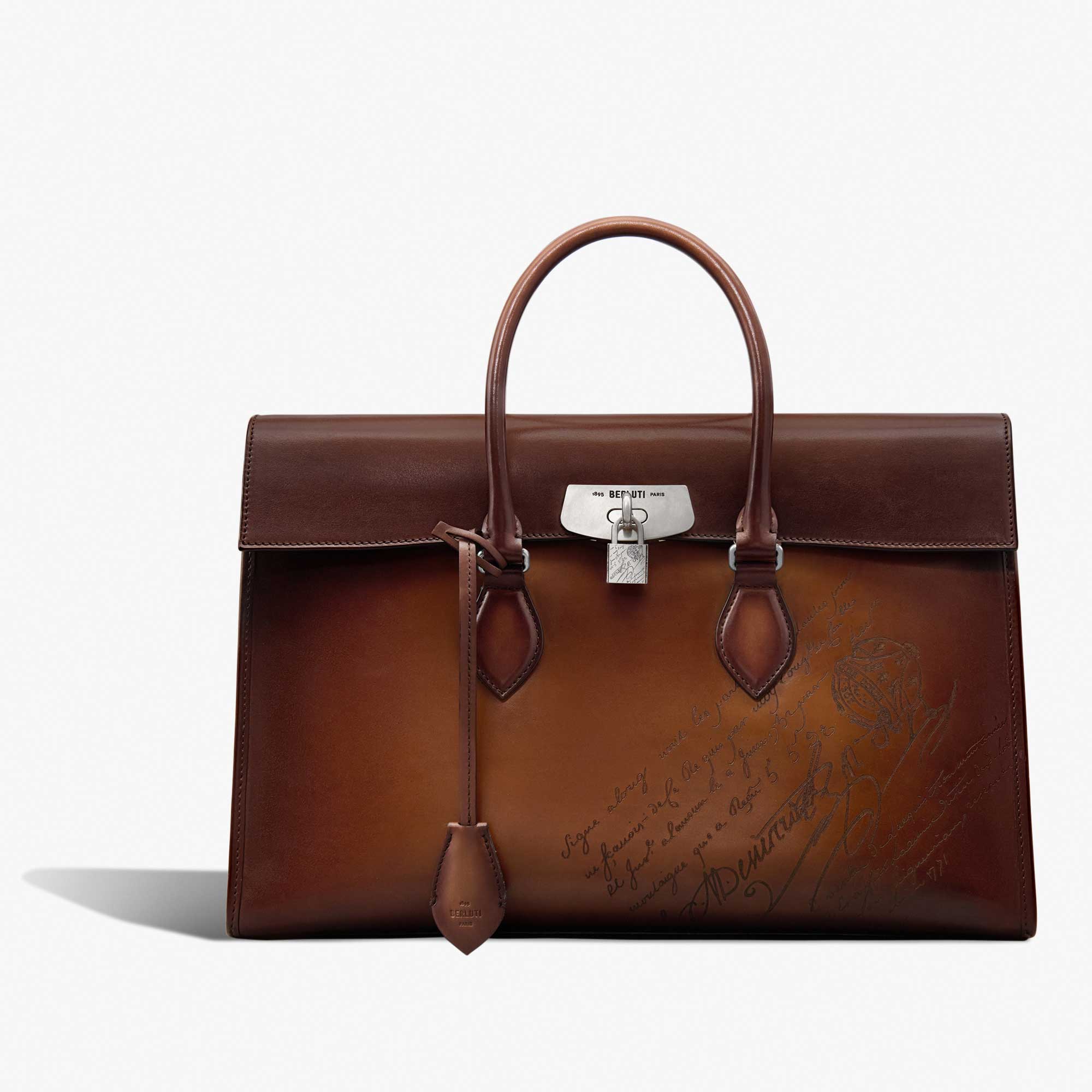 Cartable E’Mio En Cuir, CACAO INTENSO, hi-res