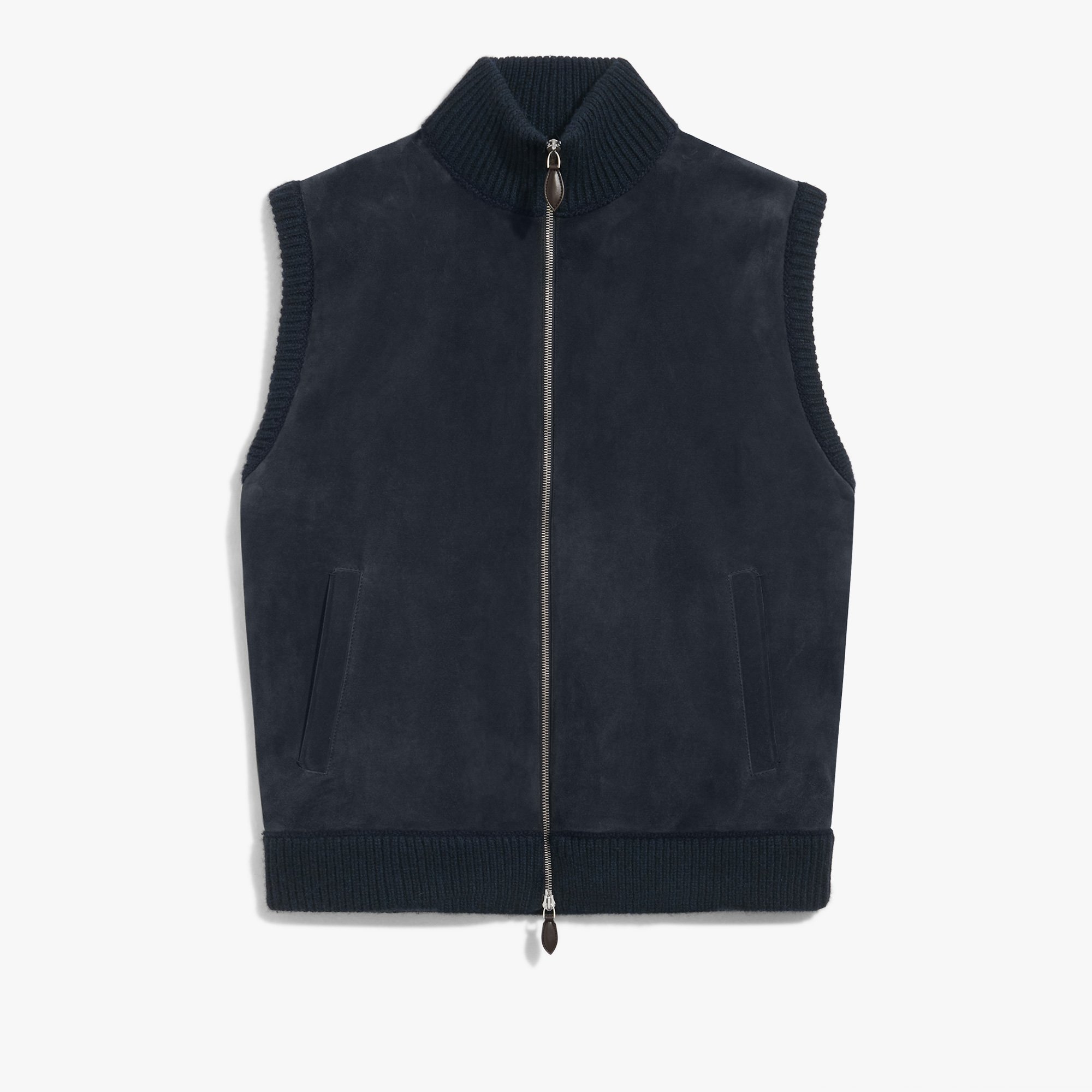 Suede & Cashmere Bodywarmer, ANTHRACITE MELANGE, hi-res