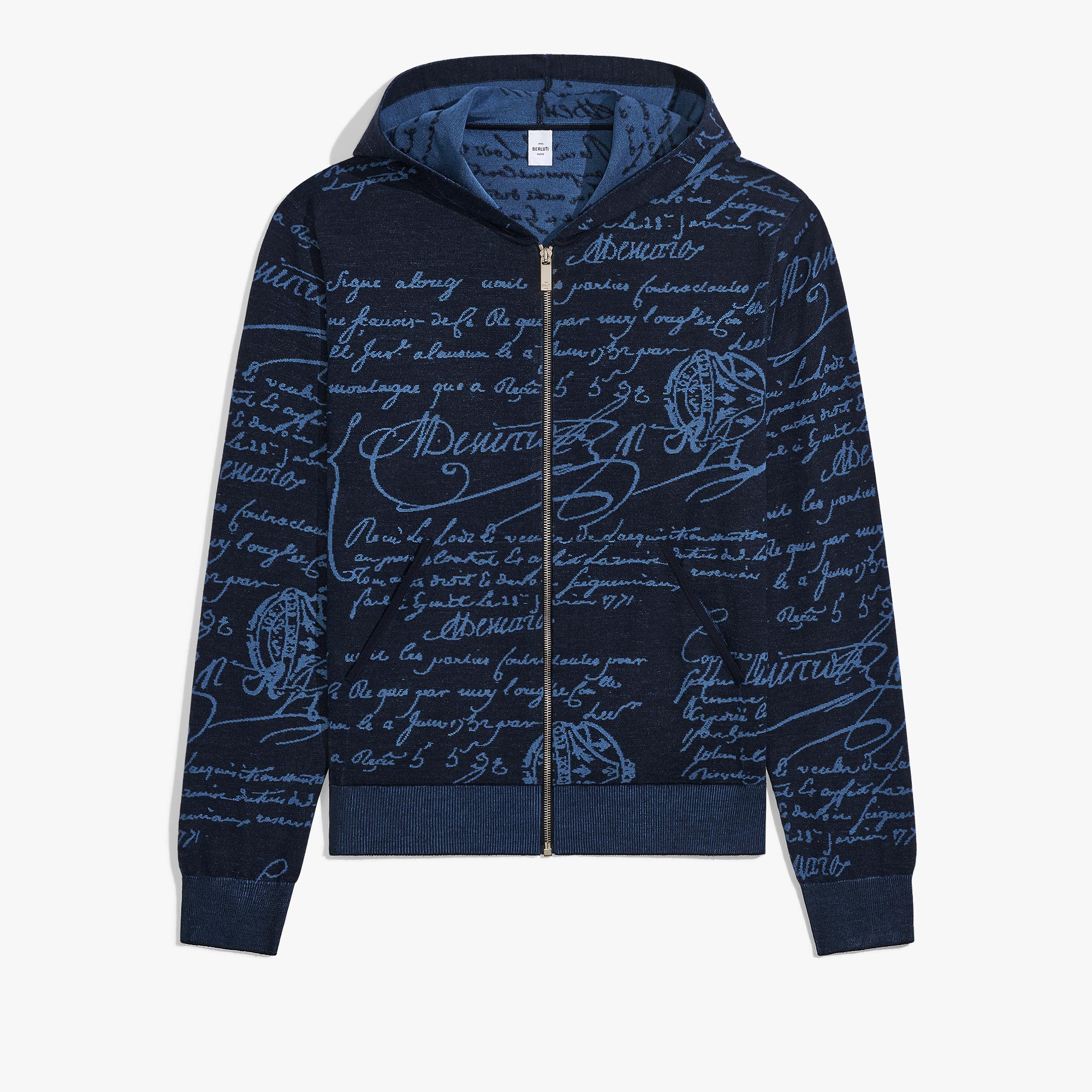 Scritto Zip Up Hoodie, COLD NIGHT BLUE, hi-res