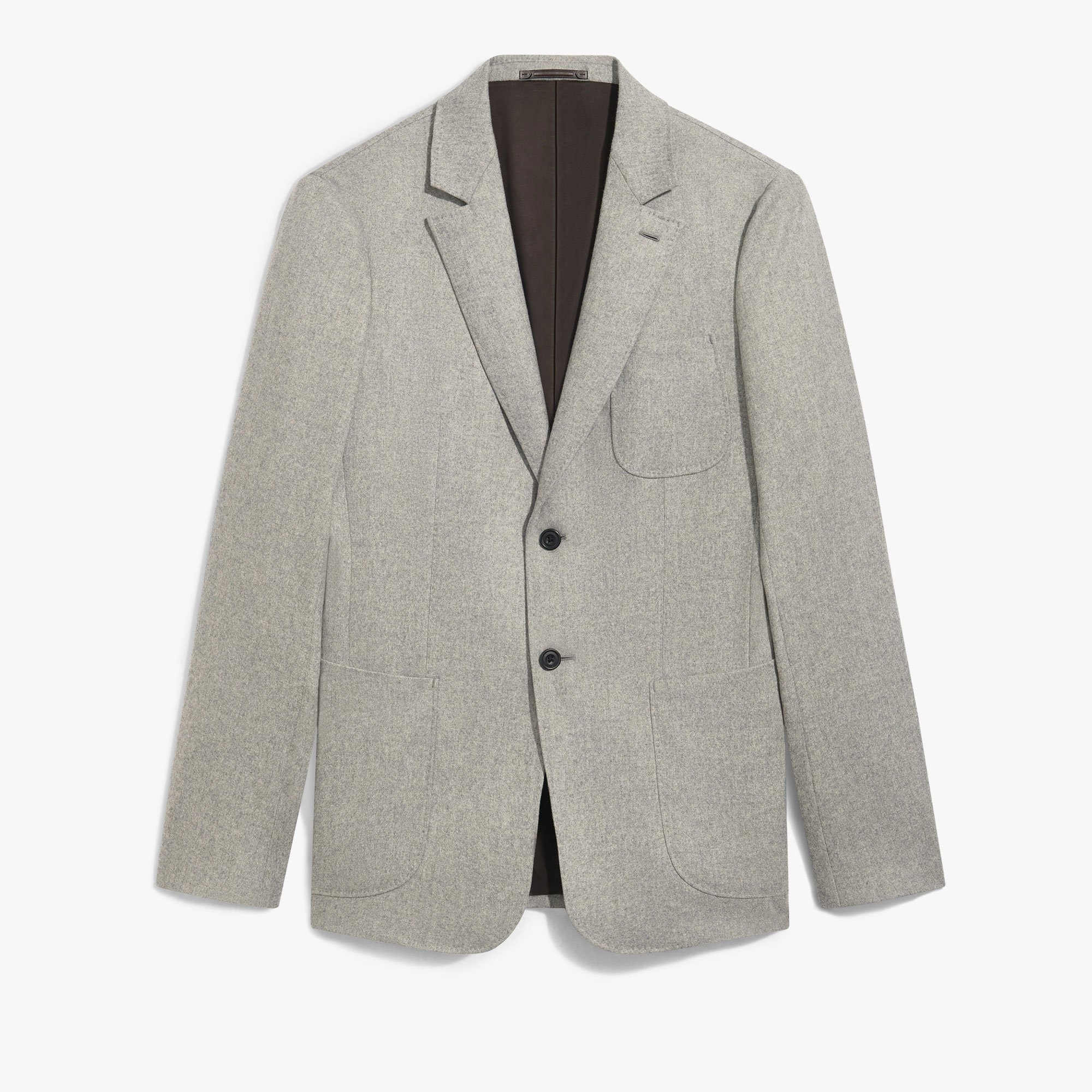 Cashmere Stretch Travel Jacket, LIGHT GREY MELANGE, hi-res