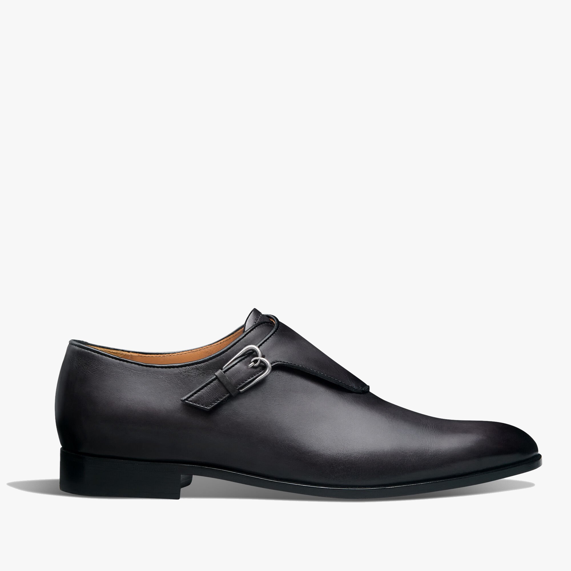 B Volute Leather Monk, NERO GRIGIO, hi-res