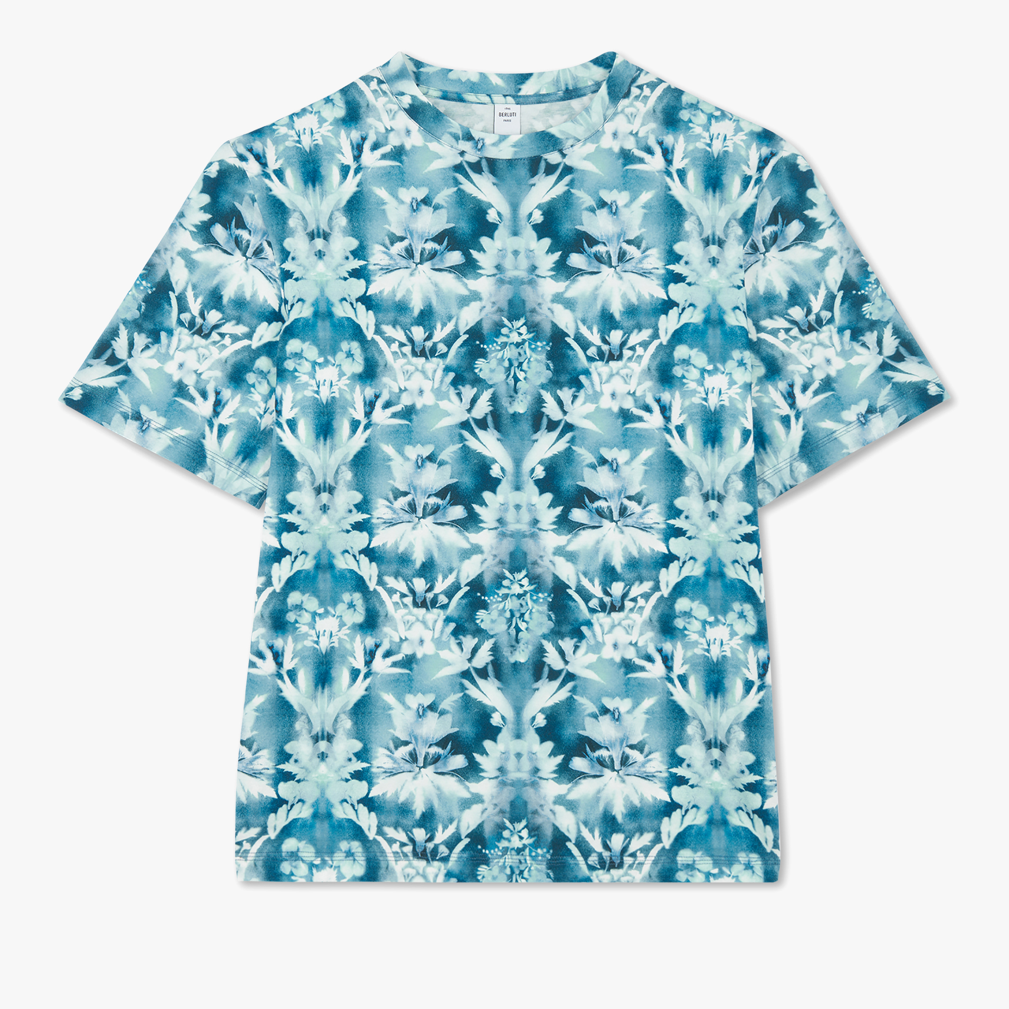 Printed T-Shirt, CYANOTYPE INDIGO, hi-res