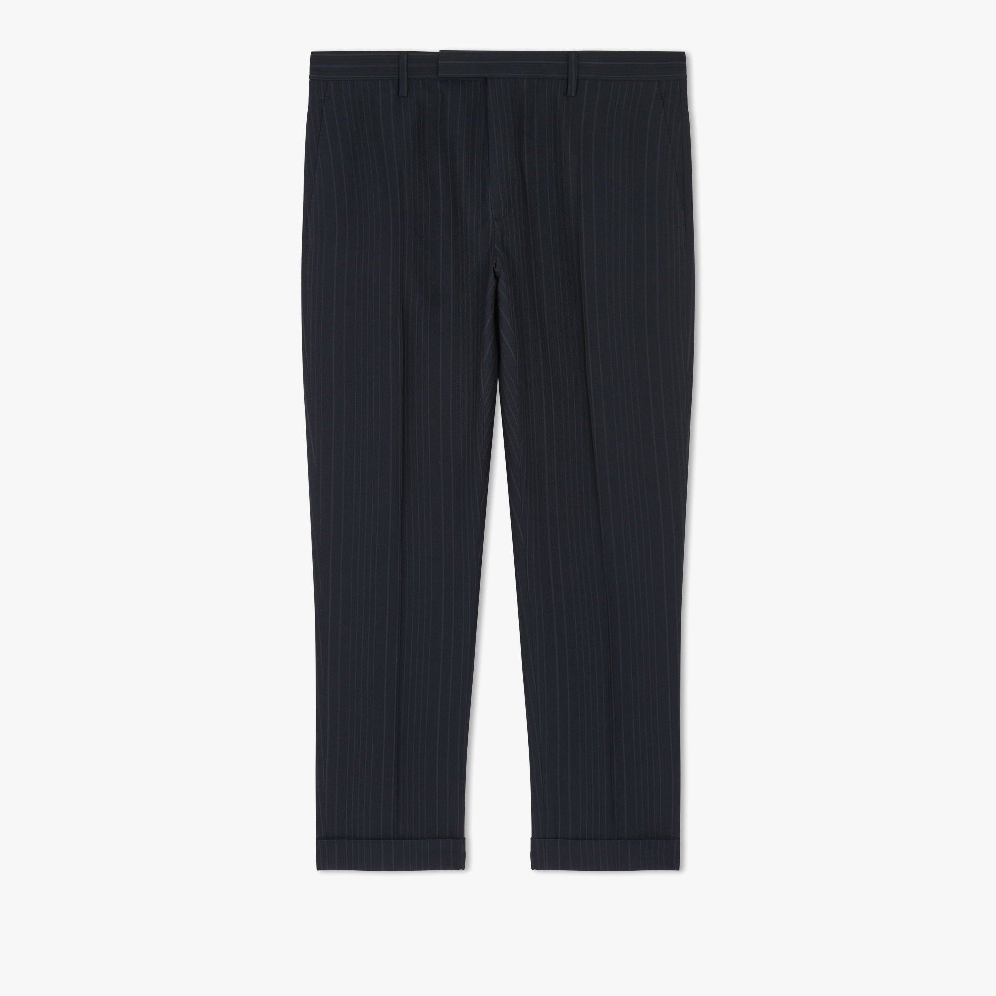 Cotton & Silk Light Construction Trousers, COLD NIGHT BLUE, hi-res