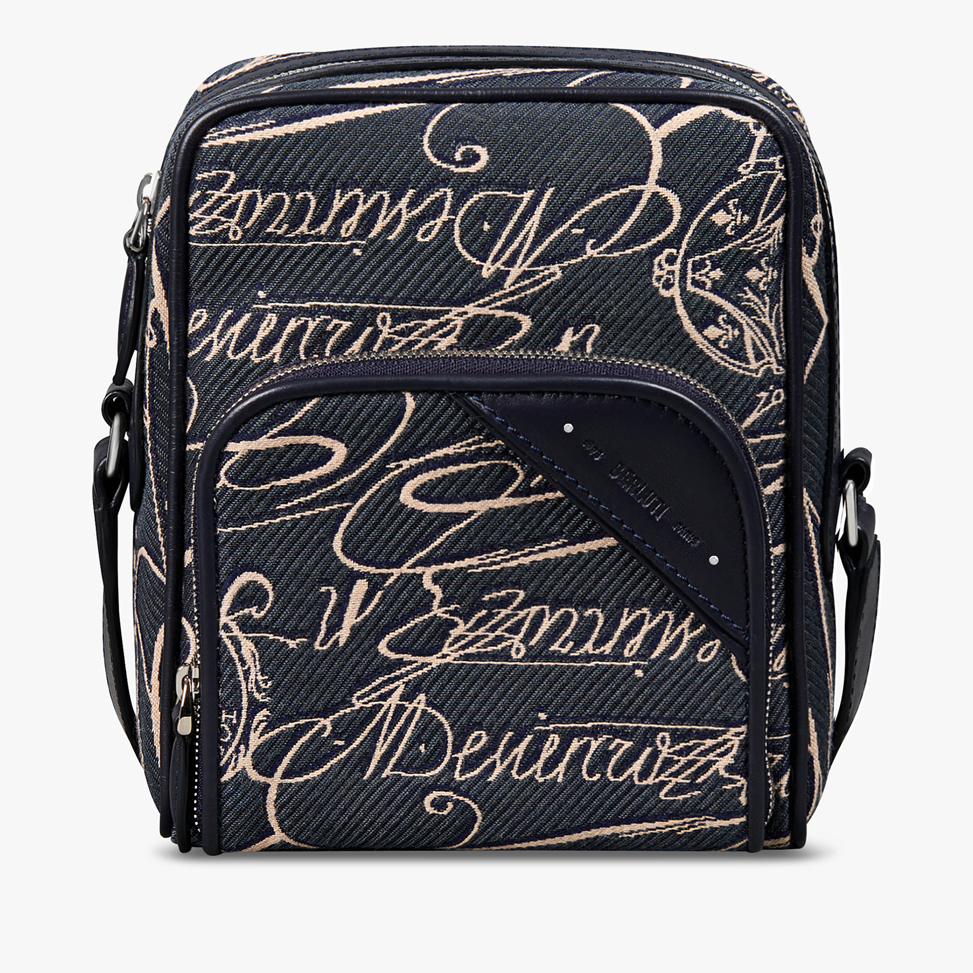 Miles Scritto Arabesque Canvas Messenger, NAVY, hi-res