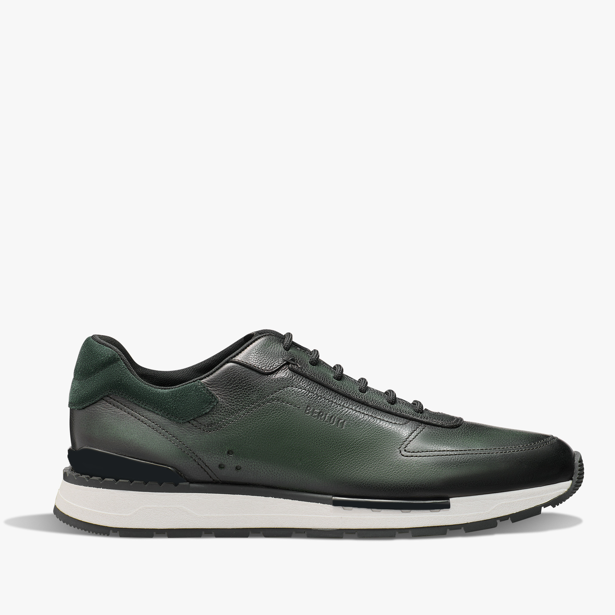 Fast Track Venezia Calf Leather Sneaker, NERO VERDE, hi-res