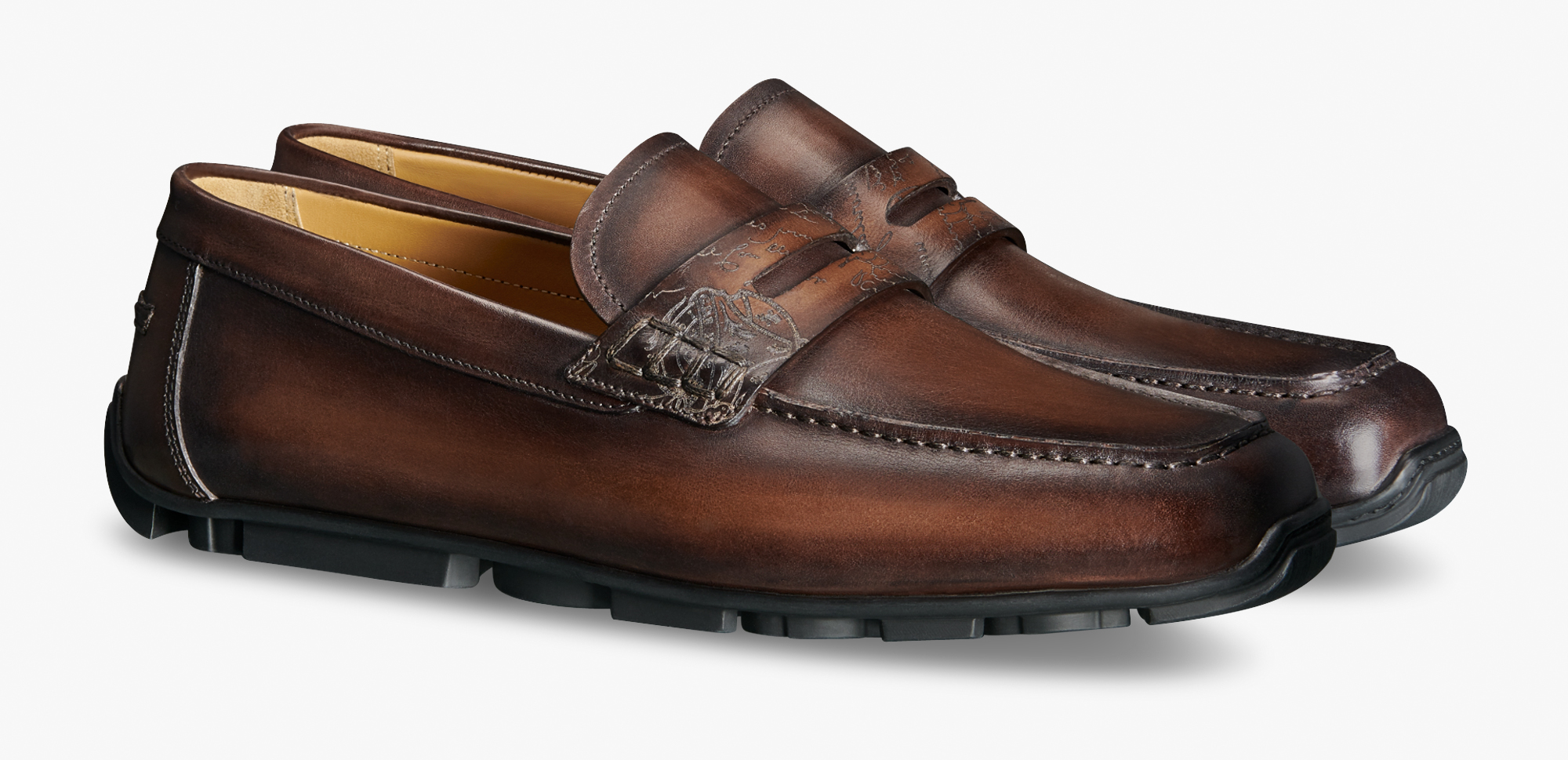 Saturnin Scritto Leather Driving Shoe
