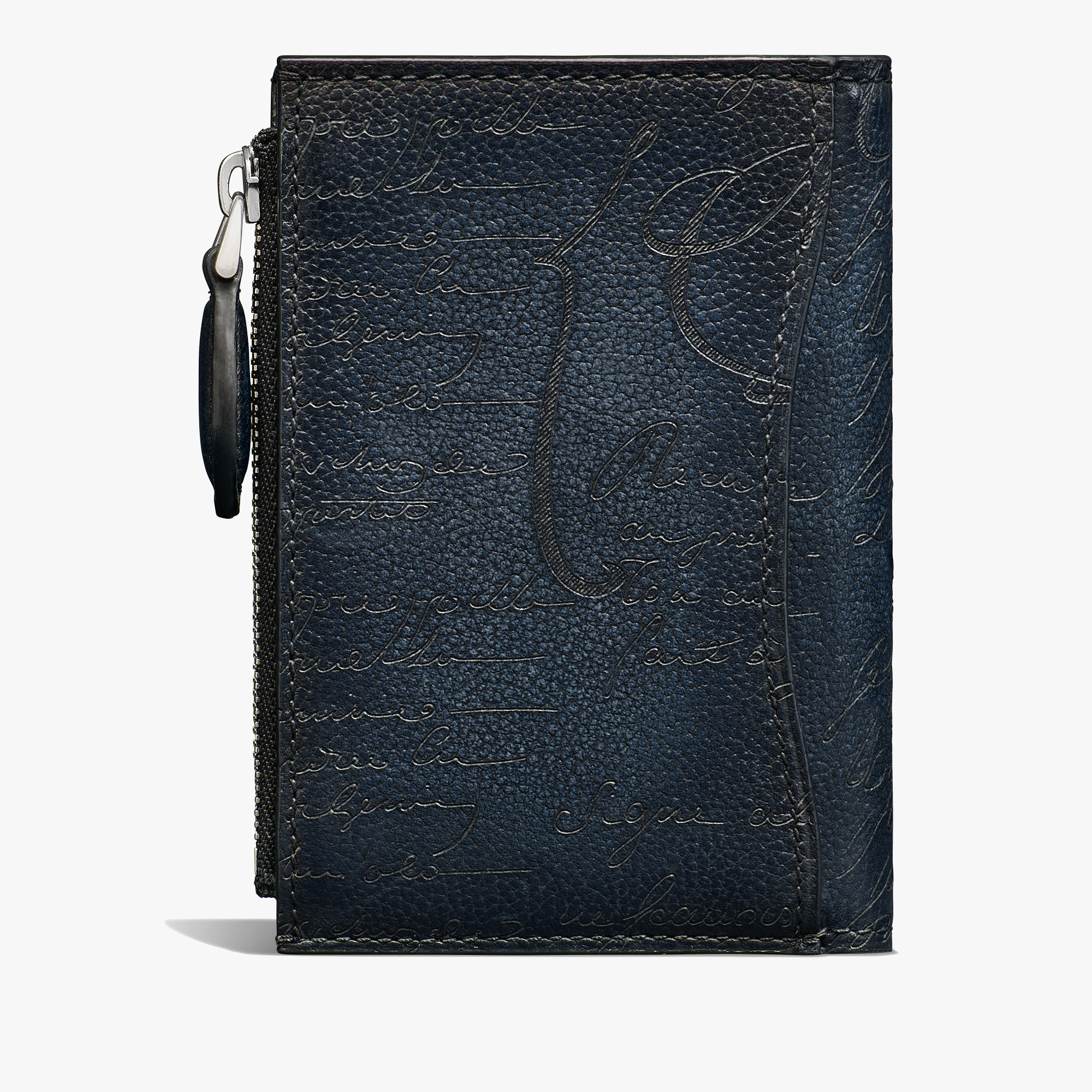 Berluti - Periple Scritto Leather Compact Wallet - Indigo Denim - for Men