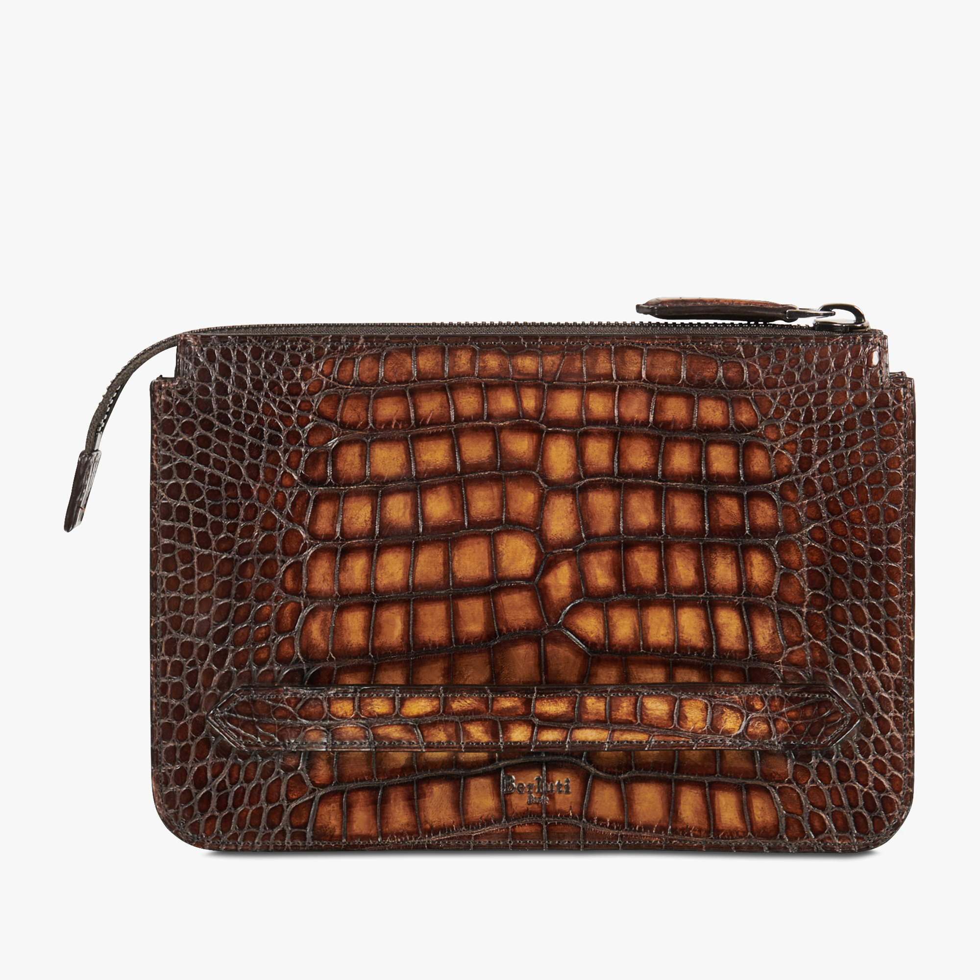 Tersio Alligator Leather Pouch, TOBACCO BIS, hi-res