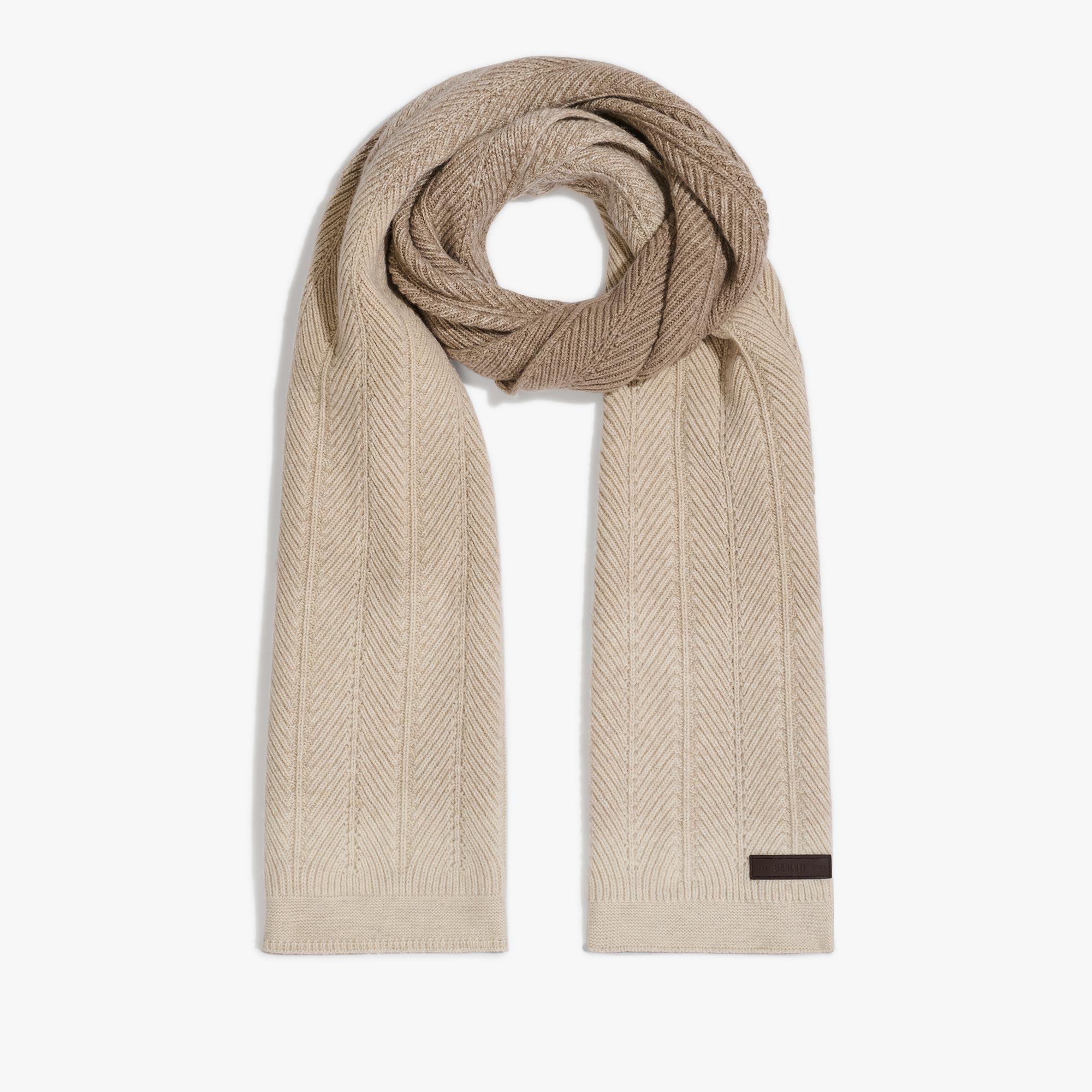 Gradient Cashmere Scarf, WARM BEIGE, hi-res