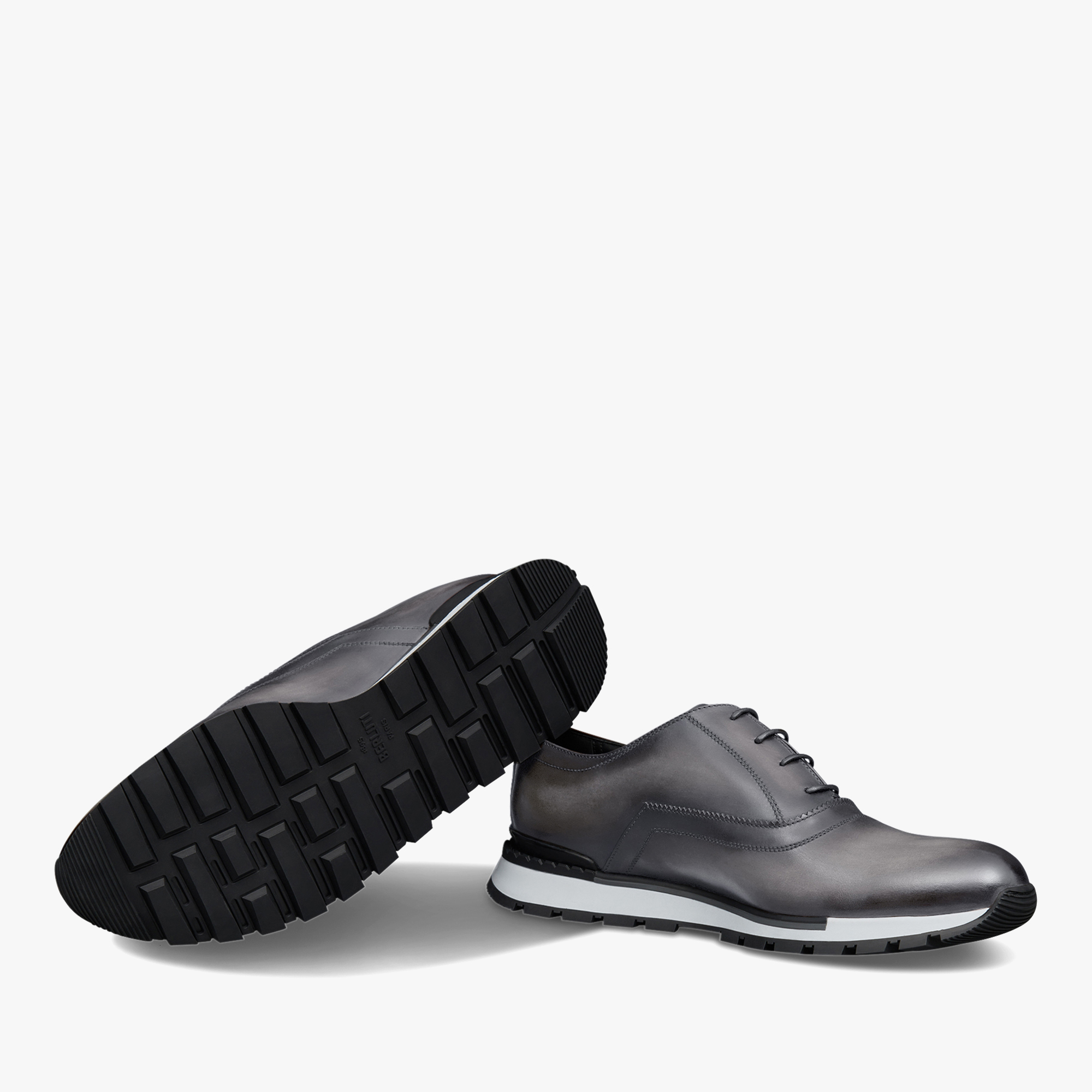 Berluti Men's Fast Track Scritto Leather Derby Sneakers - Bergdorf Goodman