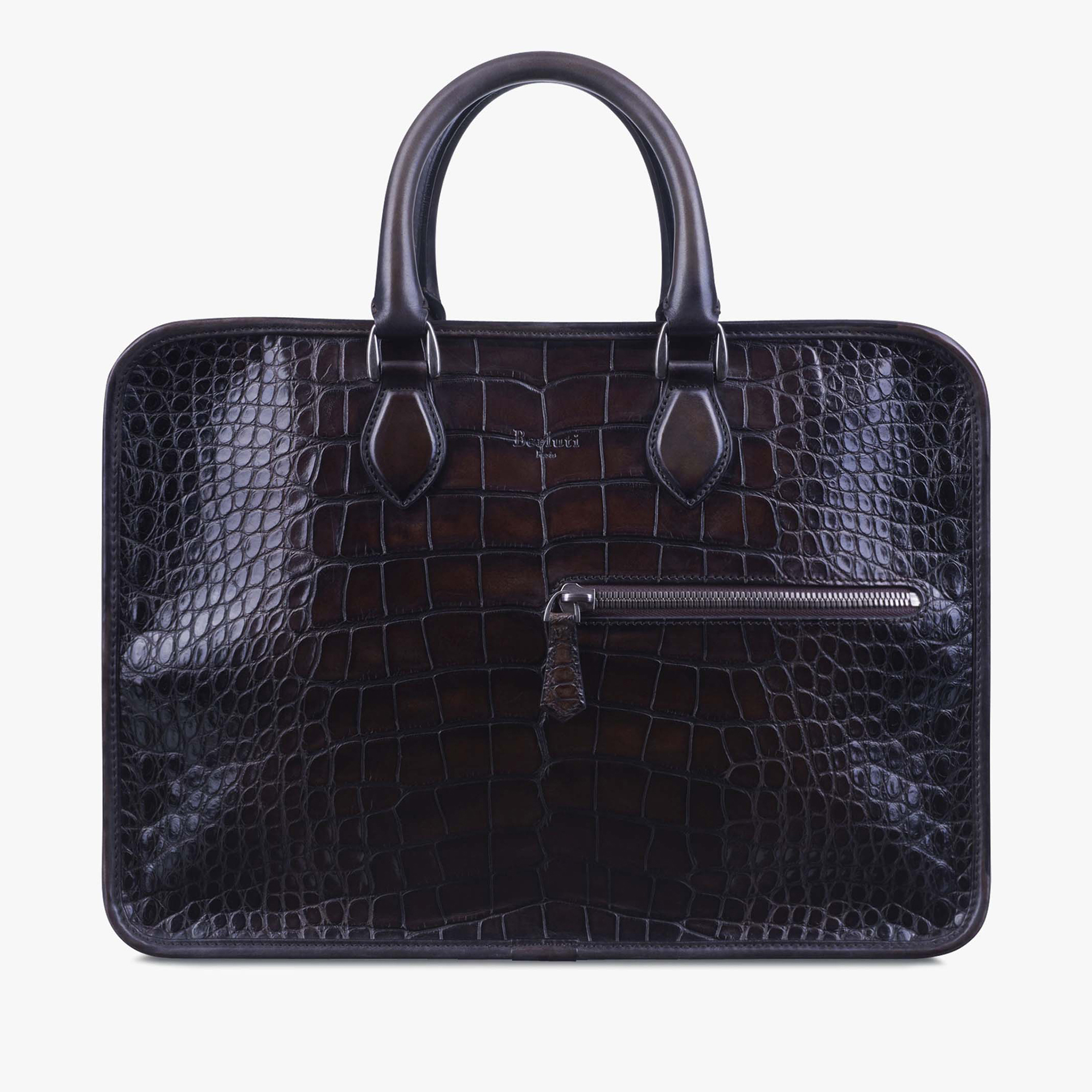 Un Jour Medium Alligator Leather Briefcase | Berluti US
