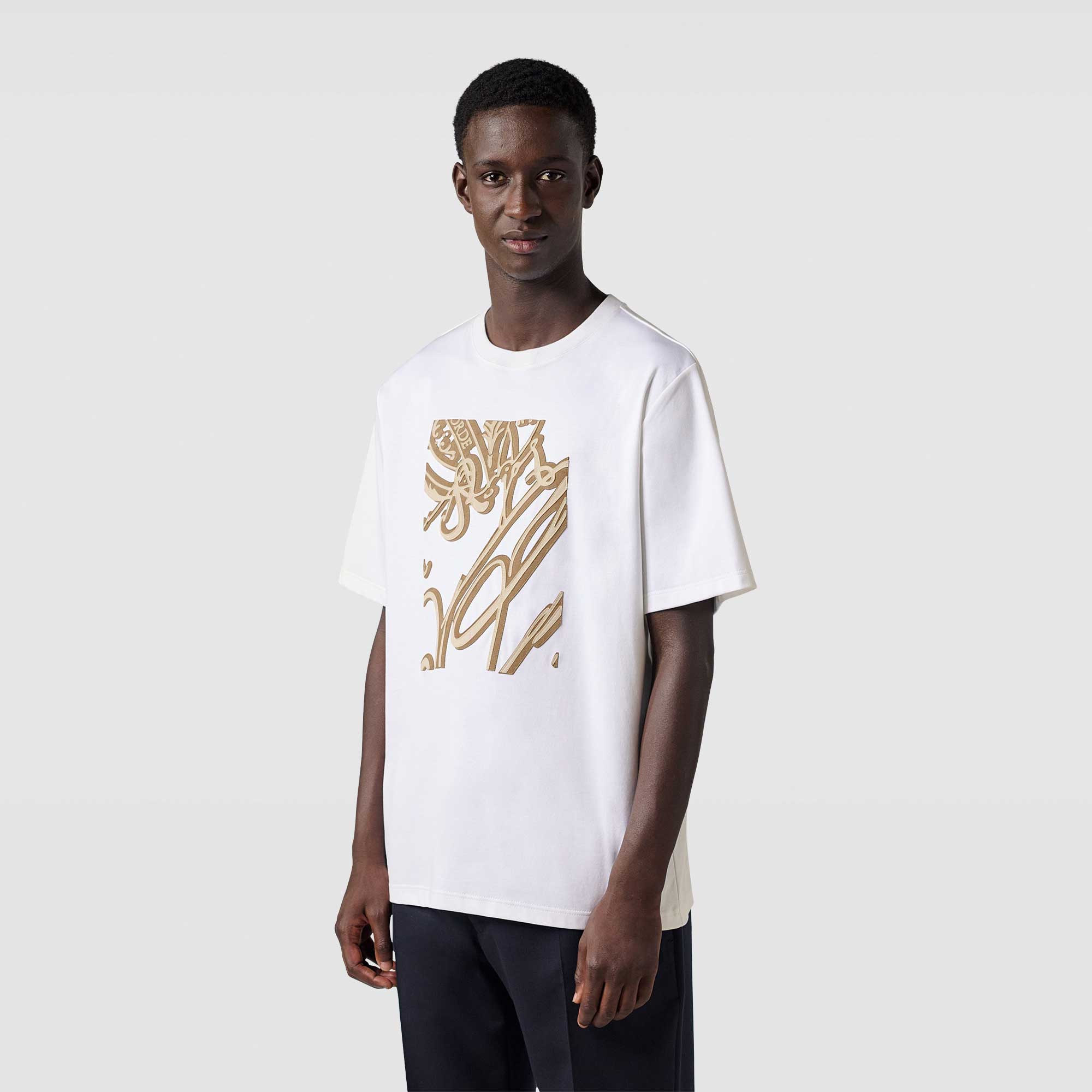 フレーム スエードエフェクト スクリット Tシャツ | ベルルッティ JP