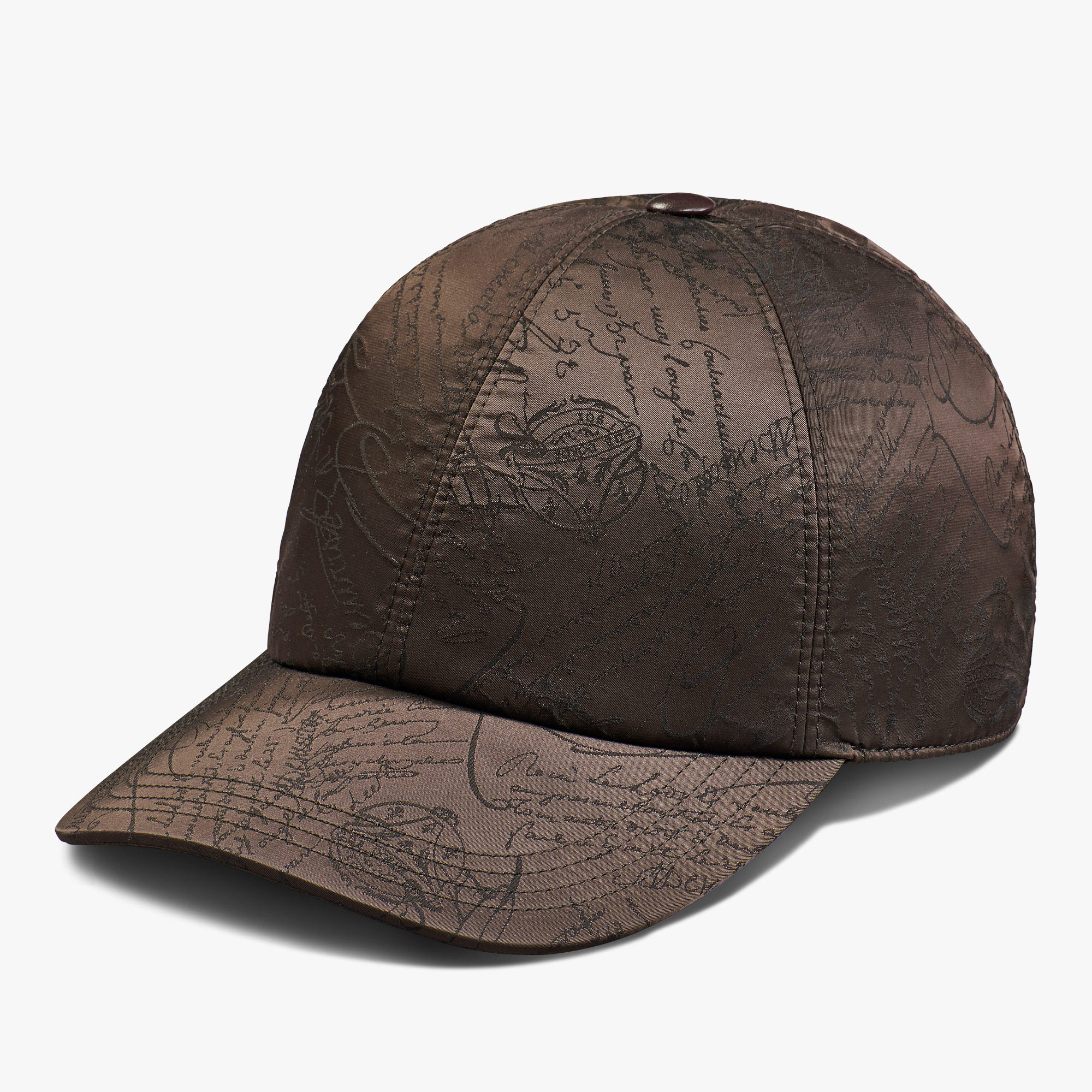 Scritto图纹尼龙棒球帽, EARTH BROWN, hi-res