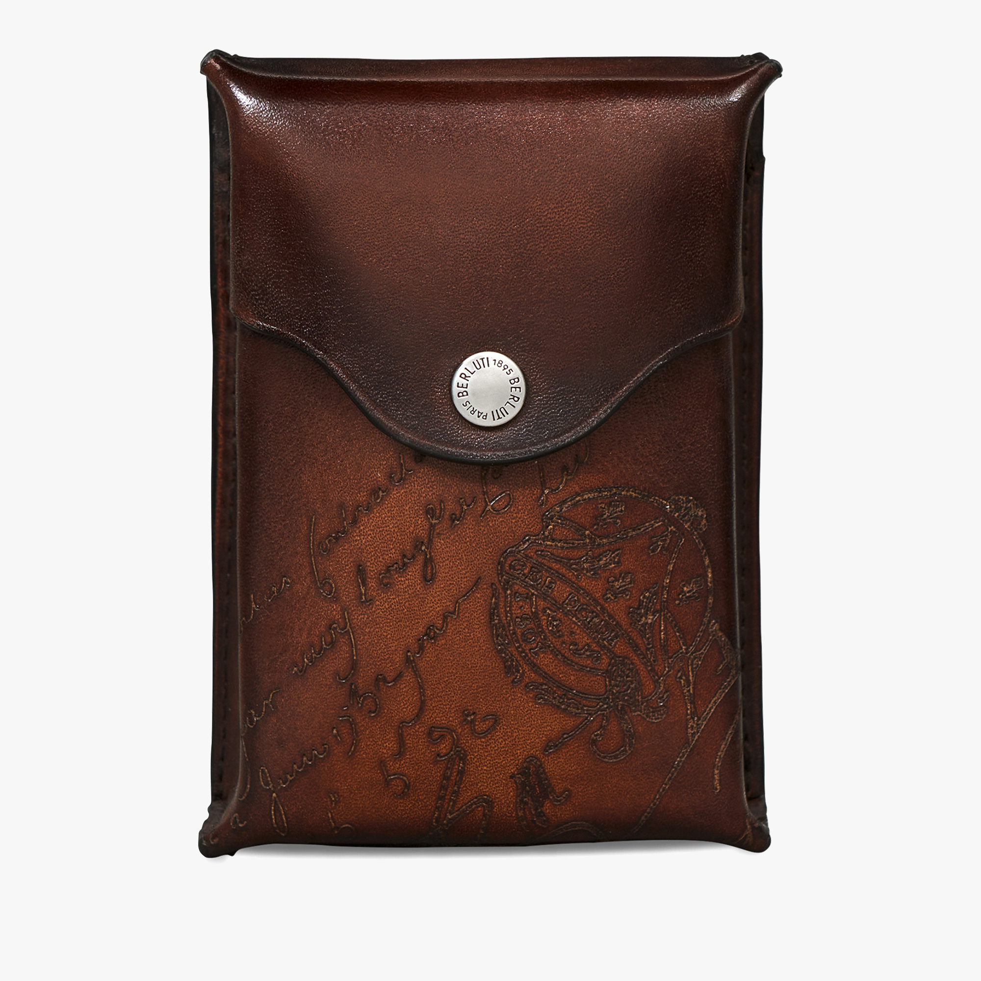 Scritto Leather Cigarette Case, CACAO INTENSO, hi-res