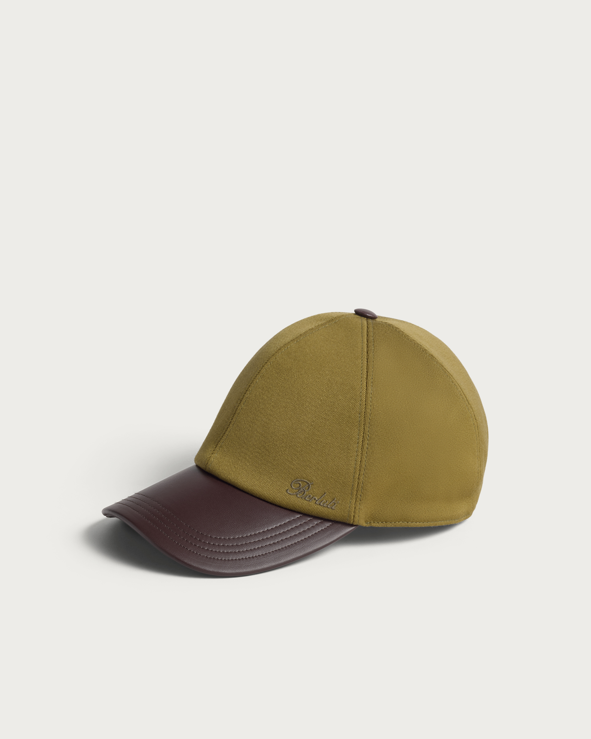 Baseball Cap with Leather Visor | Berluti AU